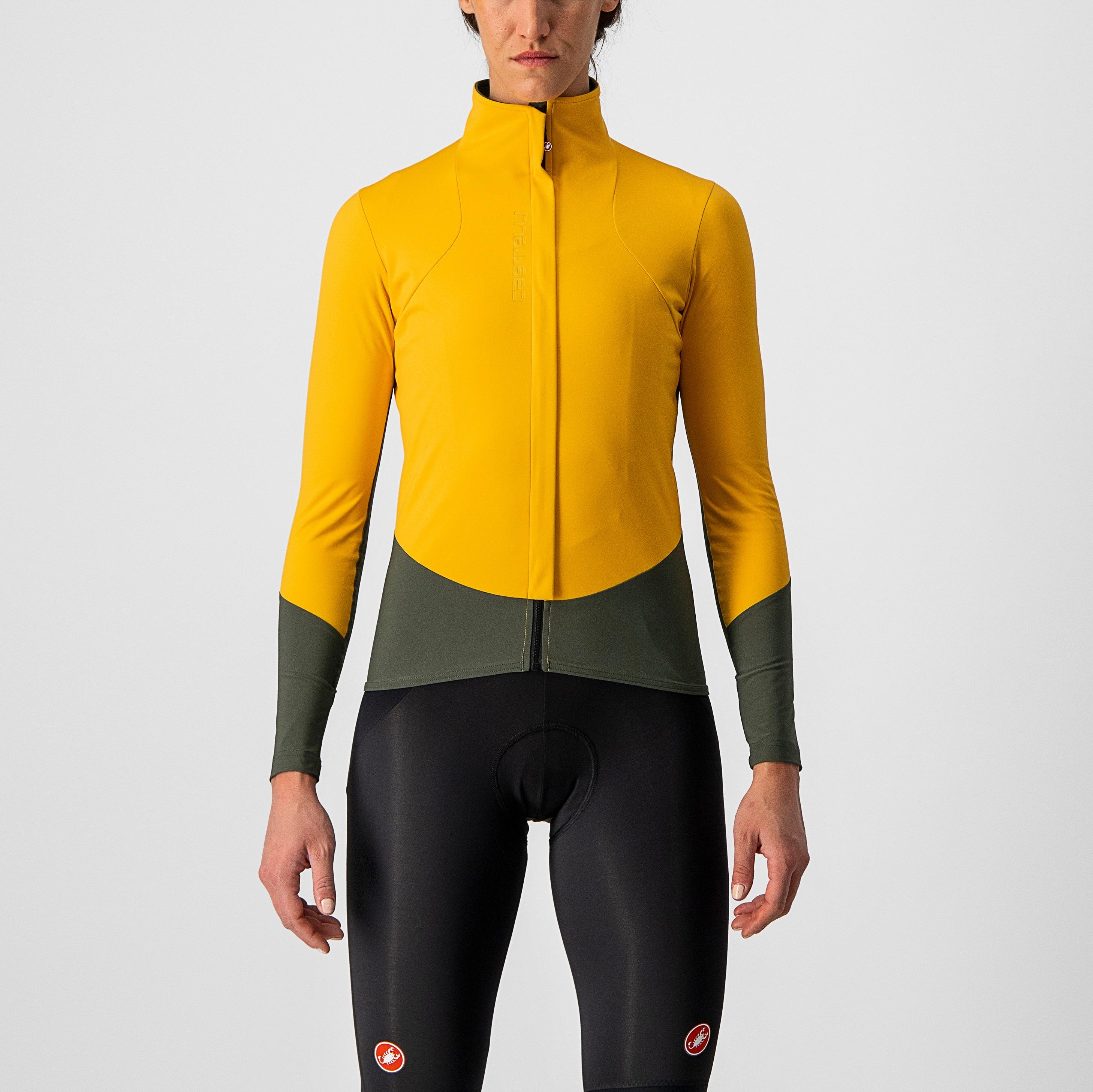 Beta ros w jacket - saffron/military green - castelli