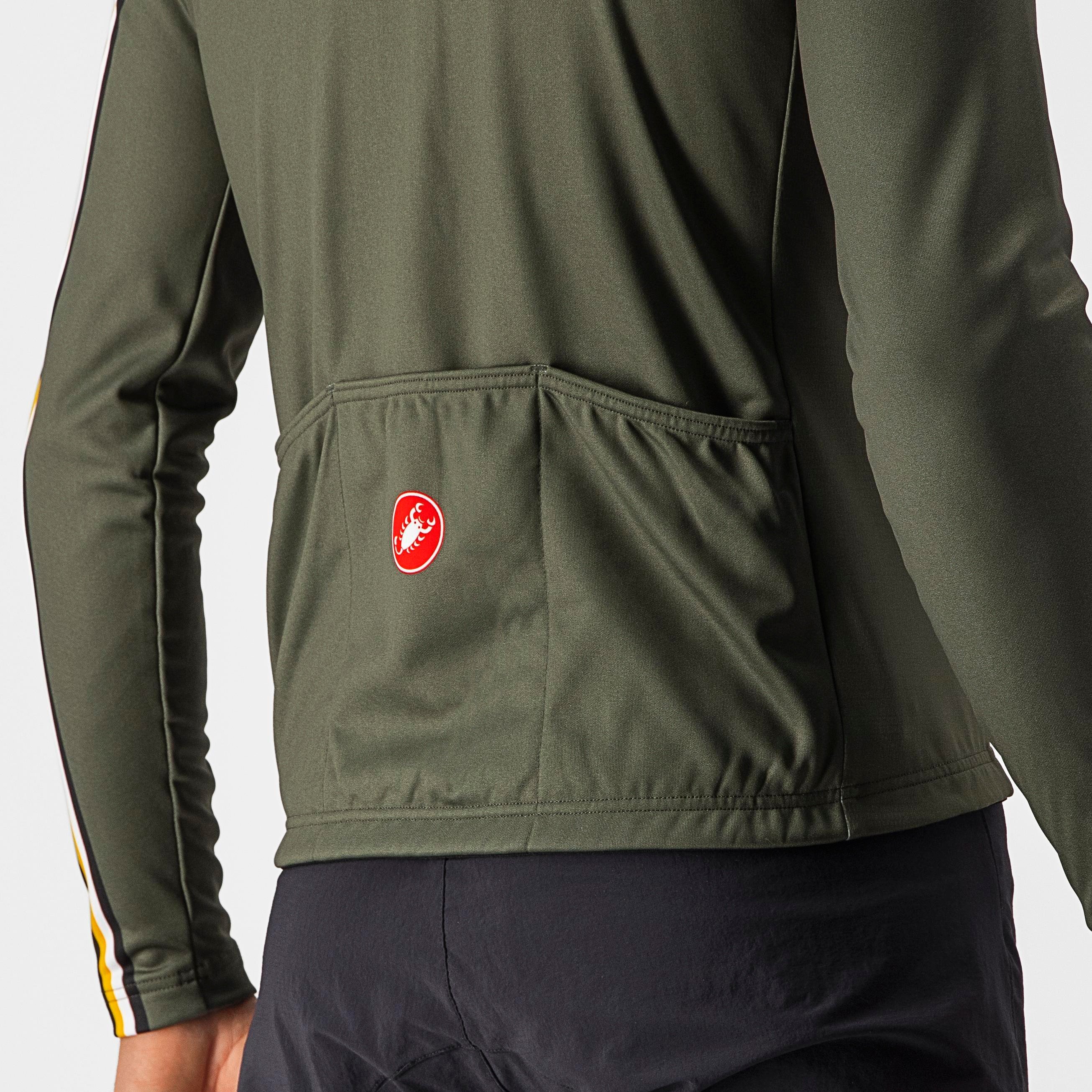 Unlimited thermal jersey - military green/goldenrod - castelli