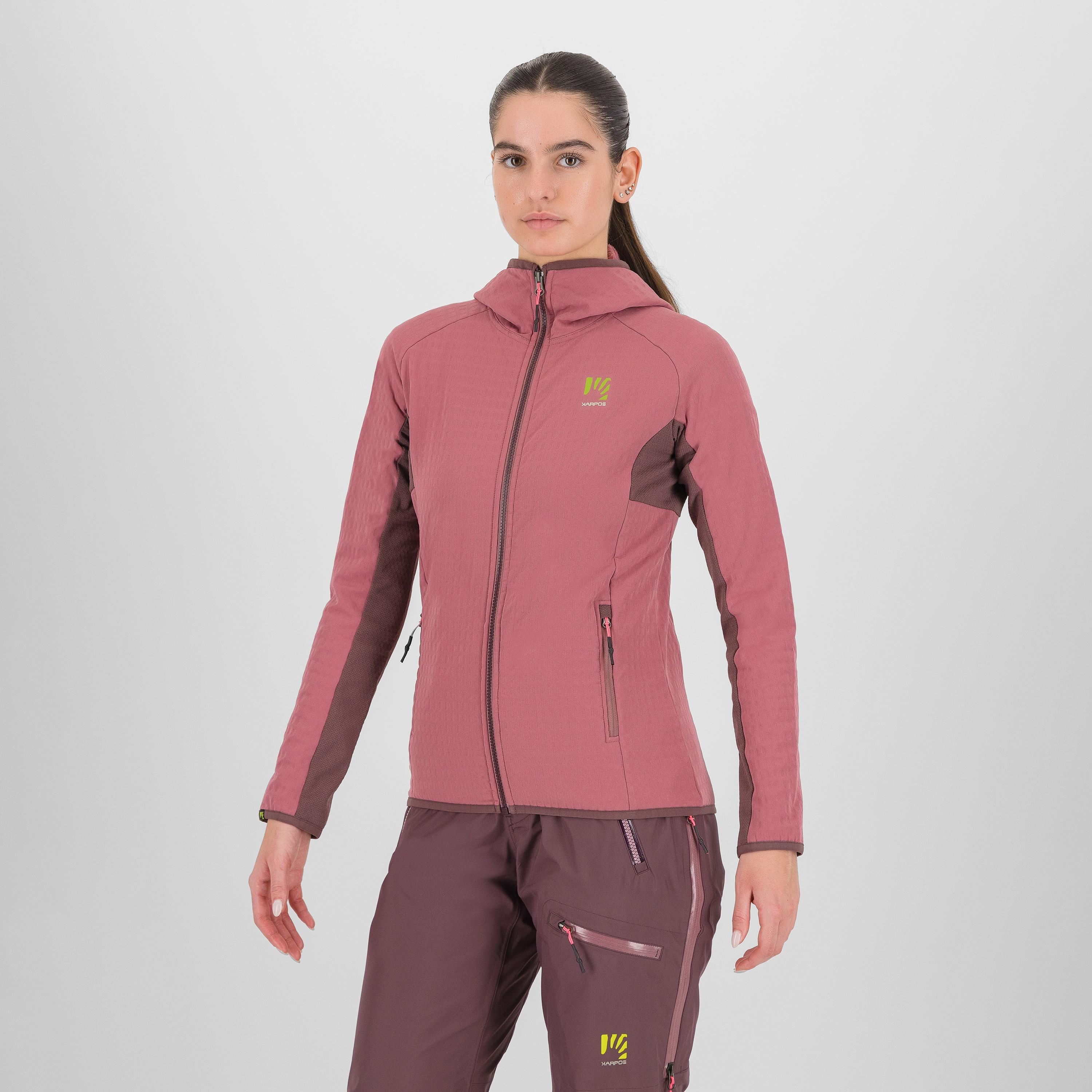 Marmolada hoodie w fleece - deco rose/huckleberry - karpos