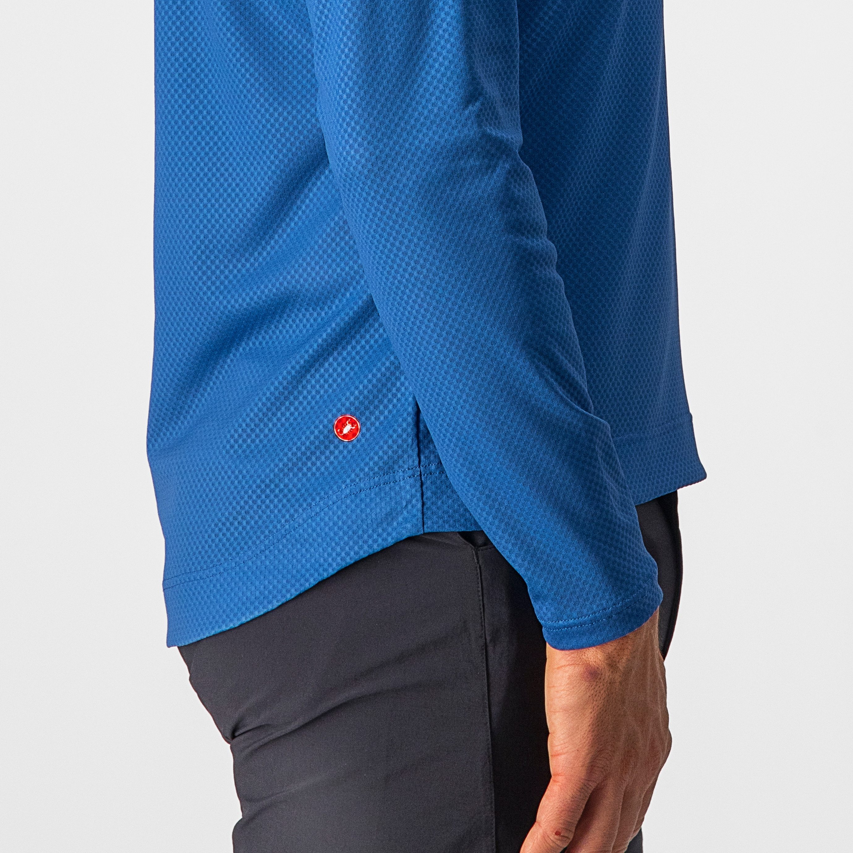 Trail tech longsleeve tee - cobalt blue/savile blue-silver - castelli