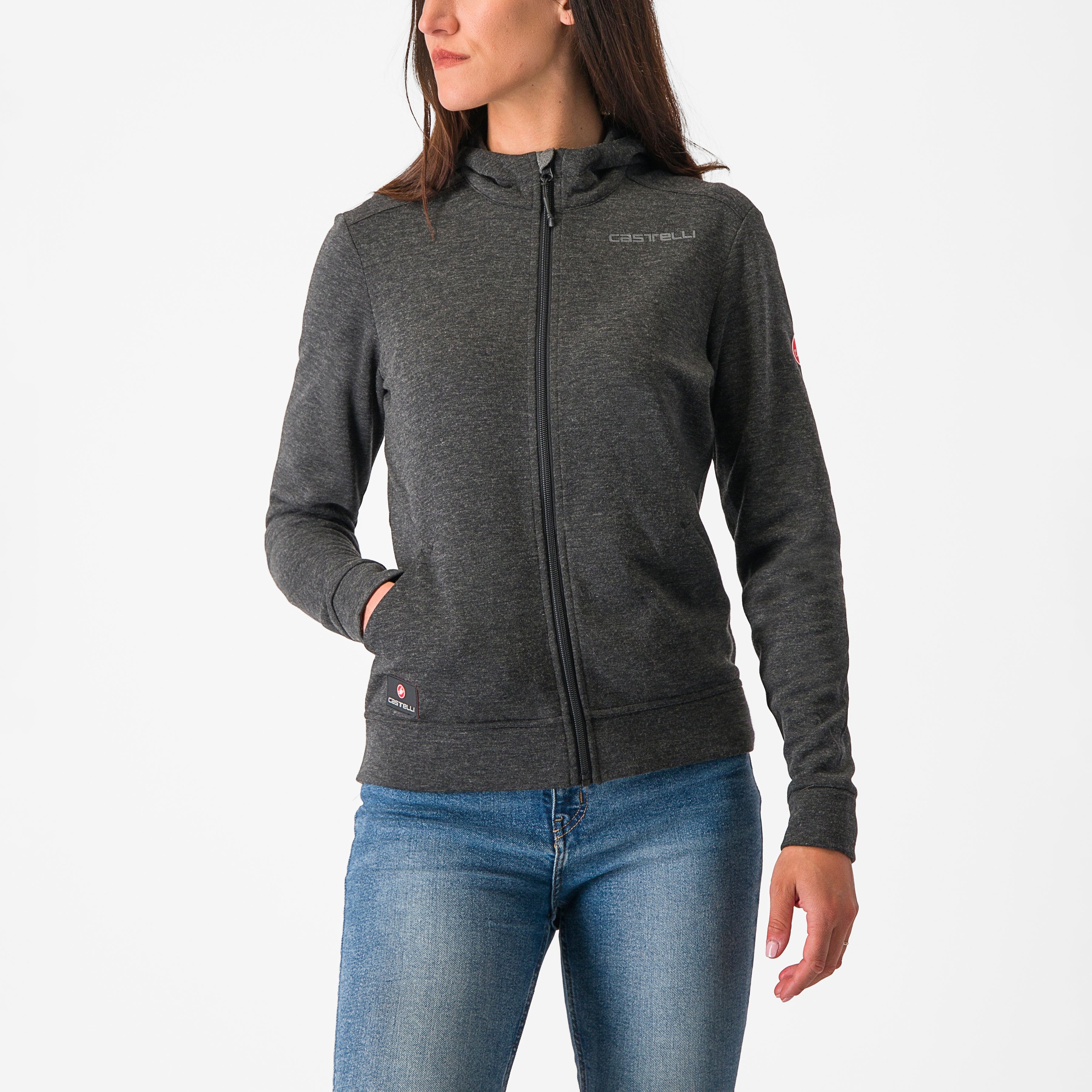 Milano 2 full zip w fleece - dark gray - castelli