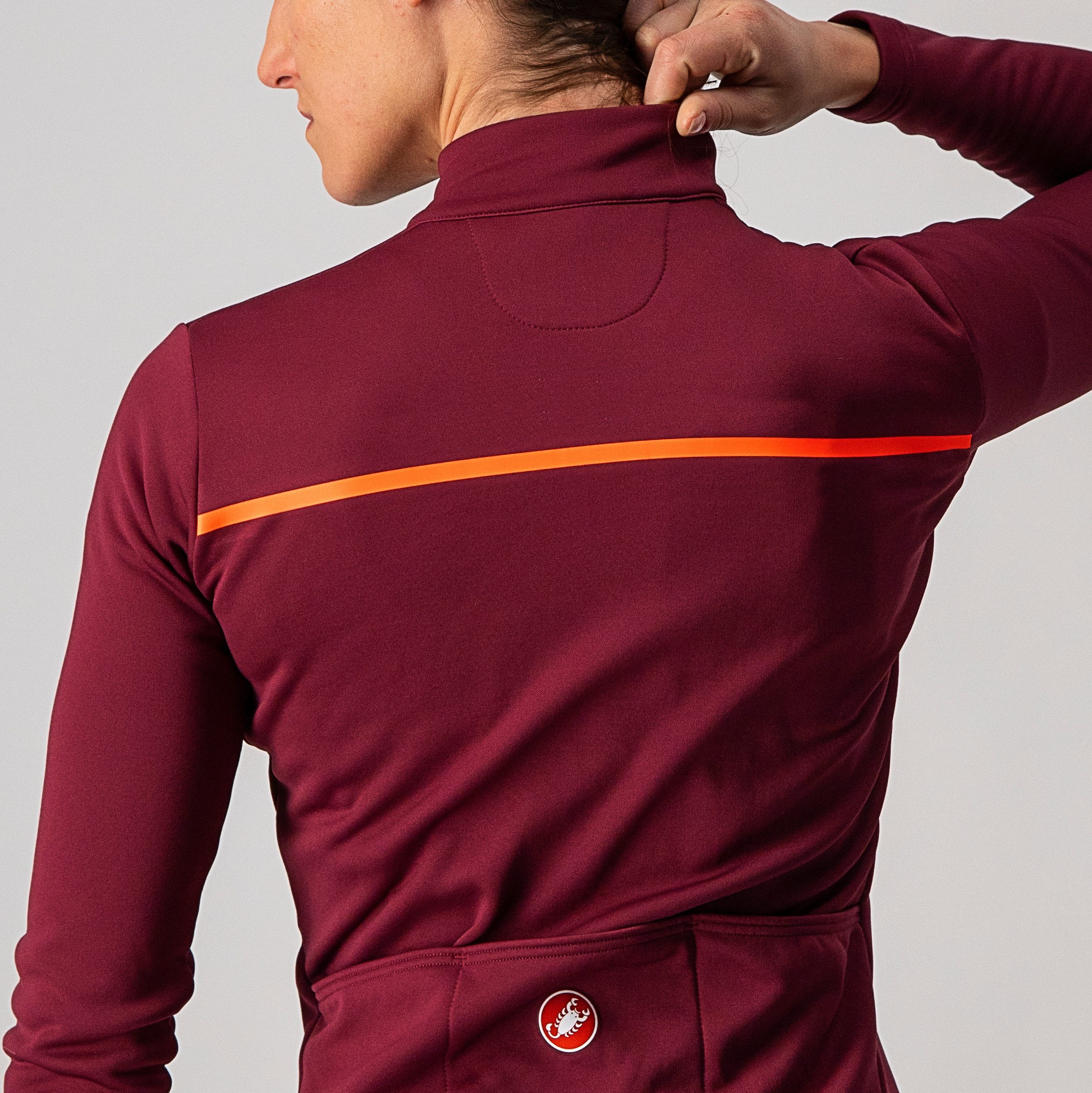Sinergia 2 jersey fz - bordeaux/brilliant pink - castelli