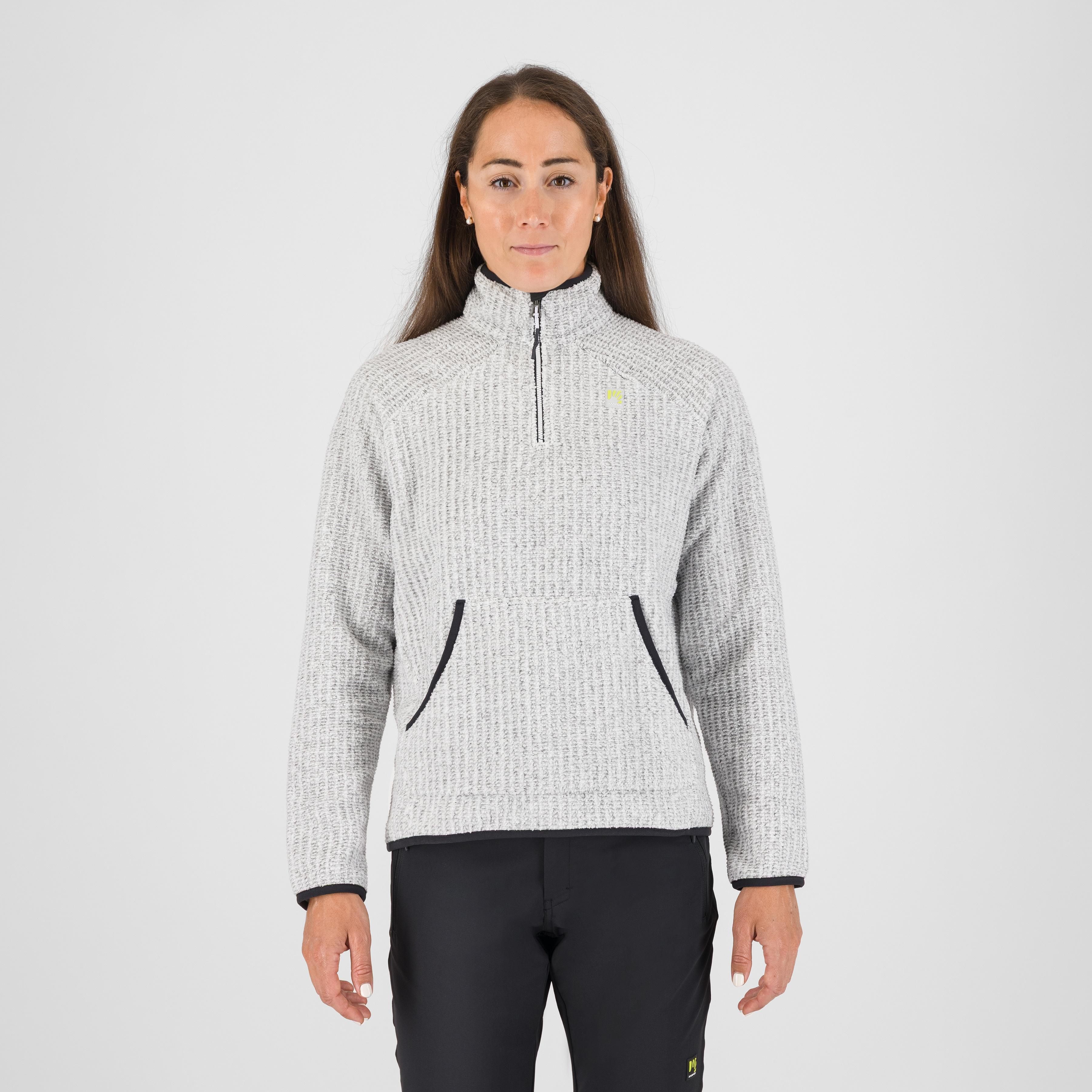 Rocchetta half zip w fleece - bright white - karpos