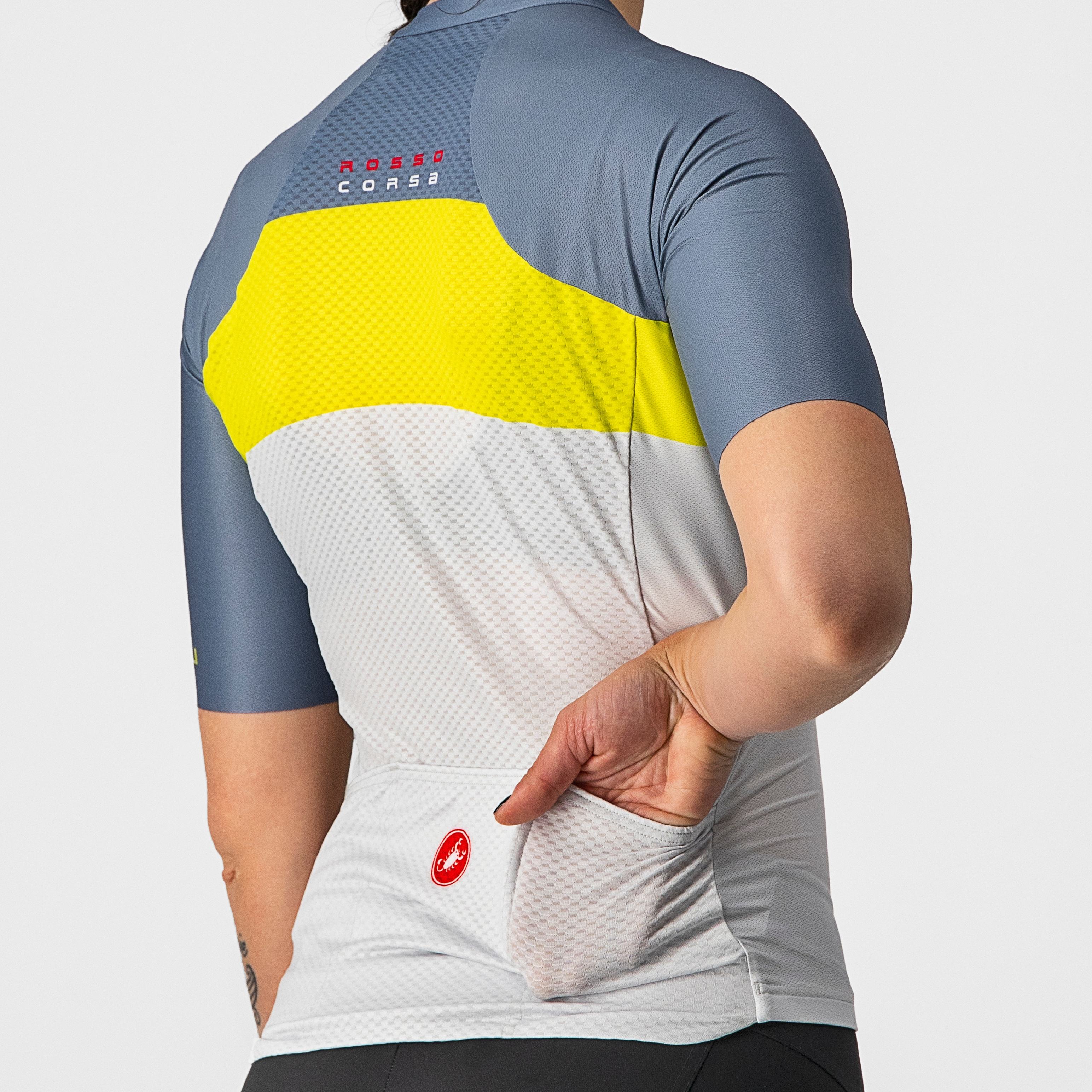 Aero pro w jersey - silver gray/sulphur-light stee - castelli