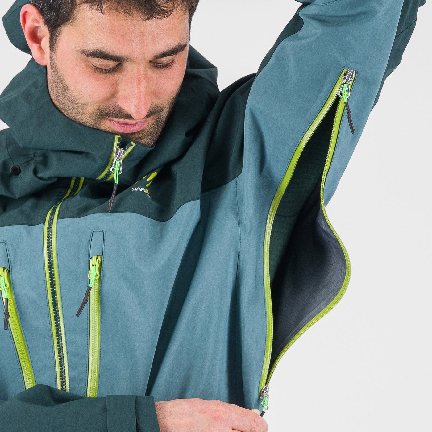 Highest goretex shell jacket - atlantic/forest - karpos