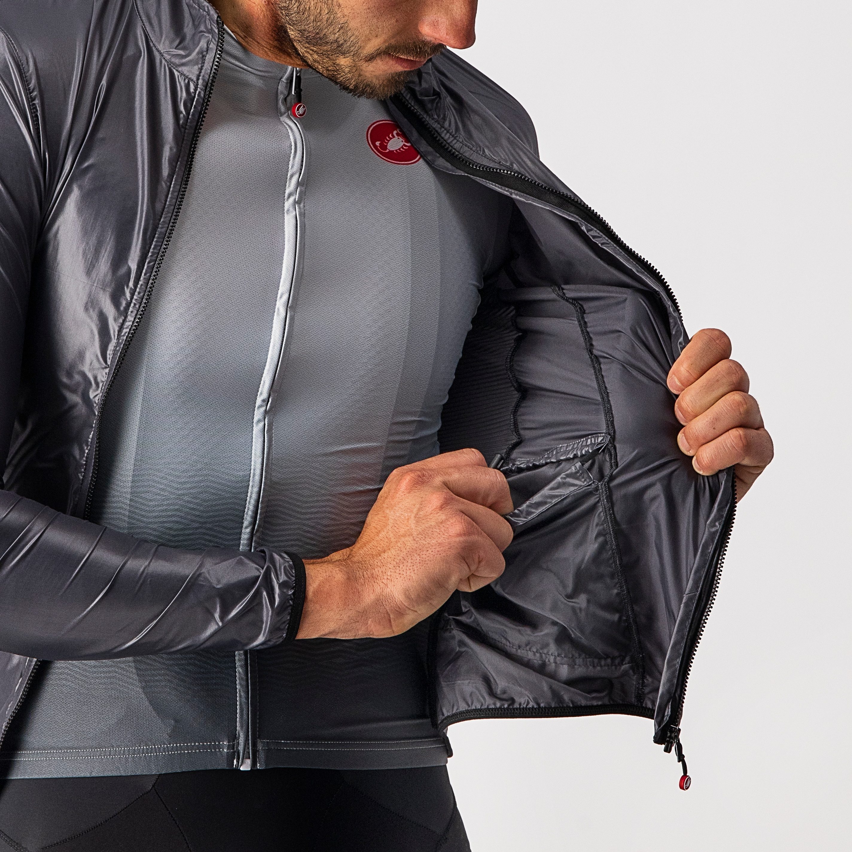 Aria shell jacket - dark gray - castelli
