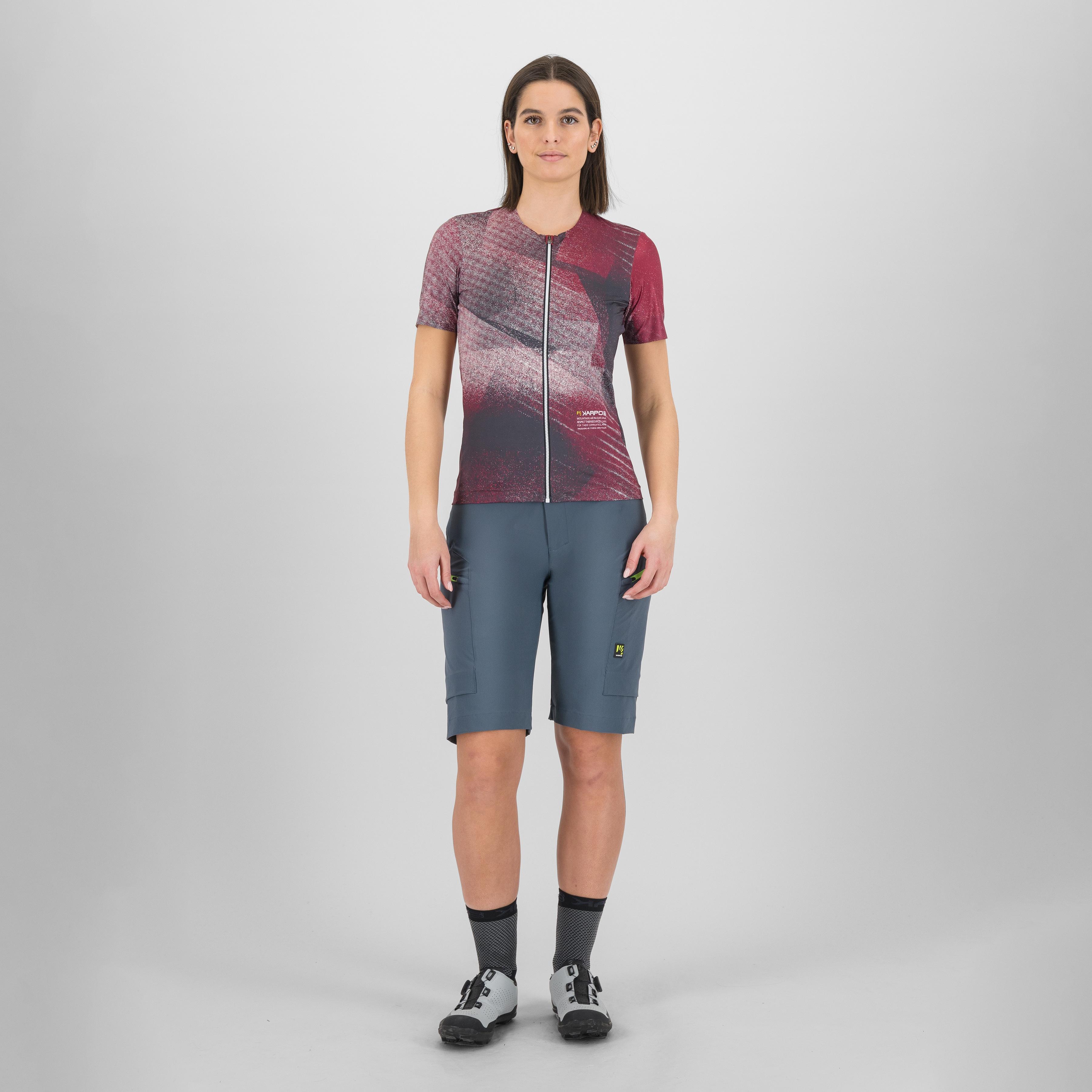 Sarca w full zip jersey - beet red/pristine - karpos