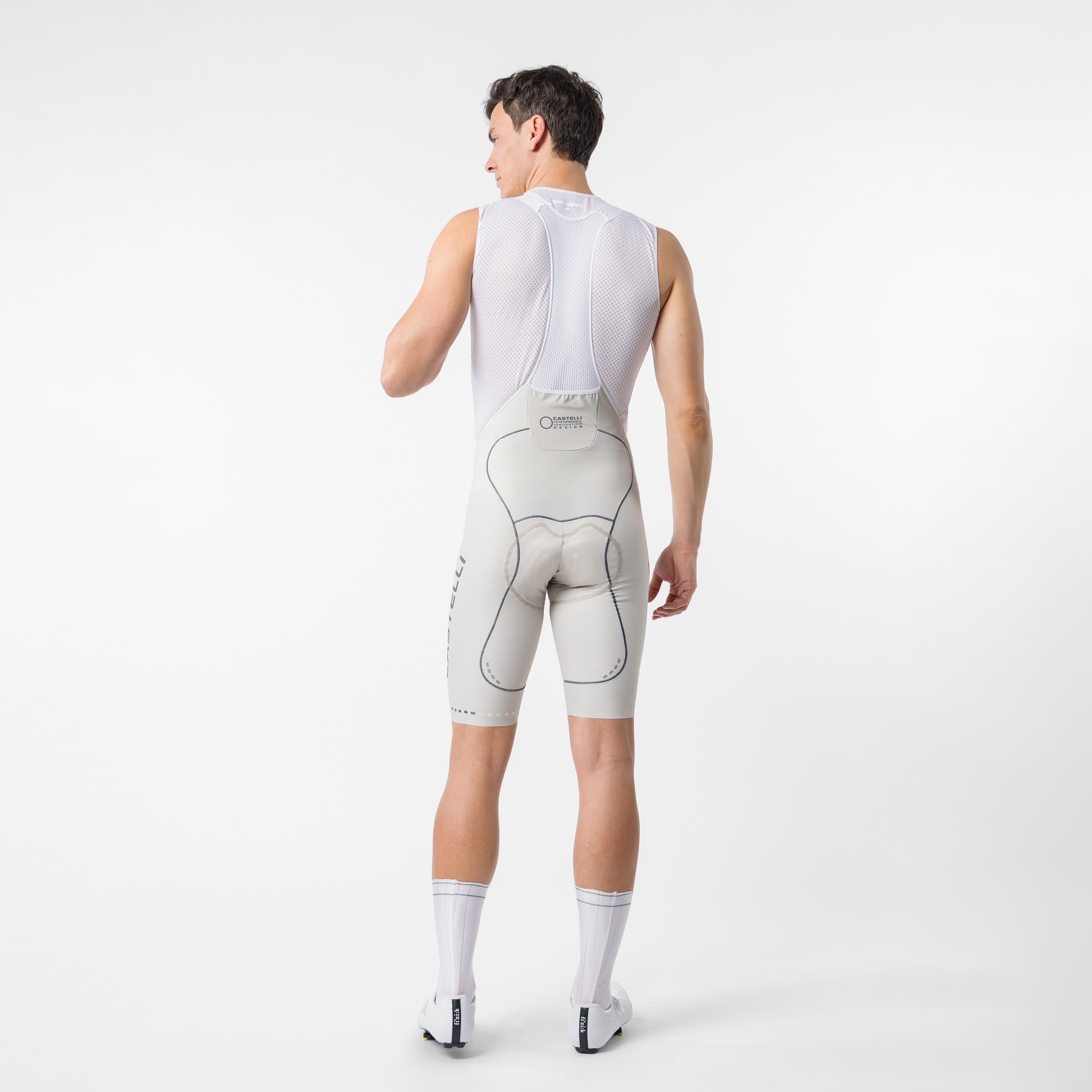 Free aero race s kit bibshort - silver moon/smoky gray - castelli