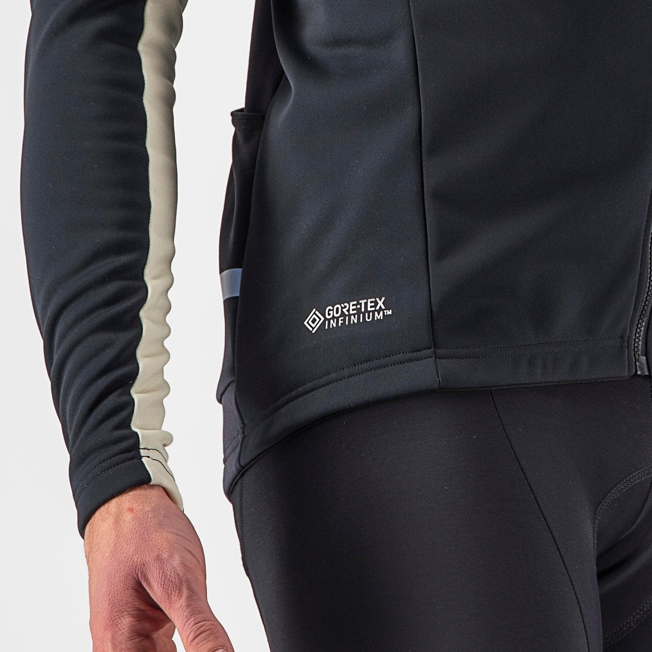Mortirolo 6s jacket - light black/chalk-silver refle - castelli