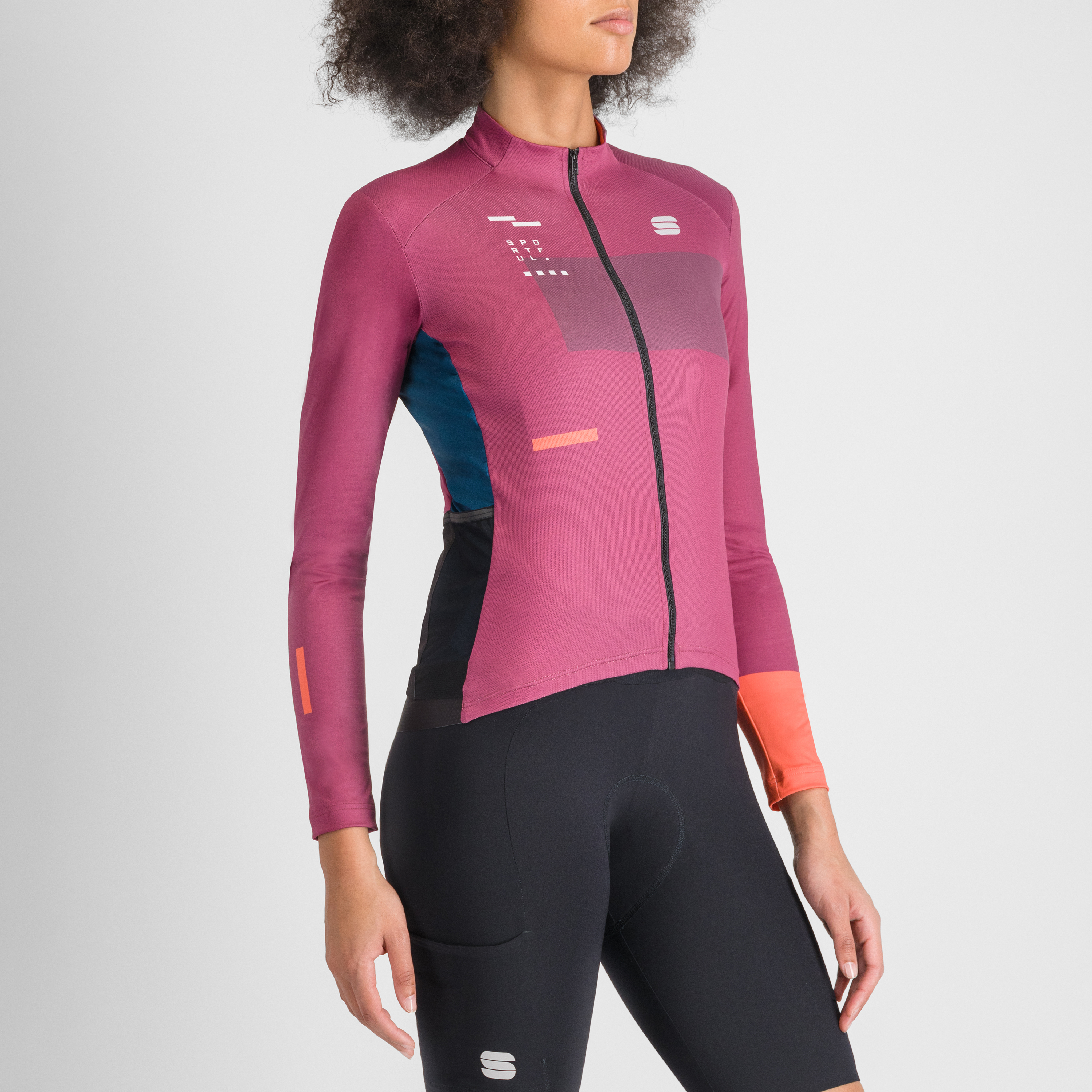 Breakout supergiara w thermal jersey - rasperry violet  black pompelm - sportful