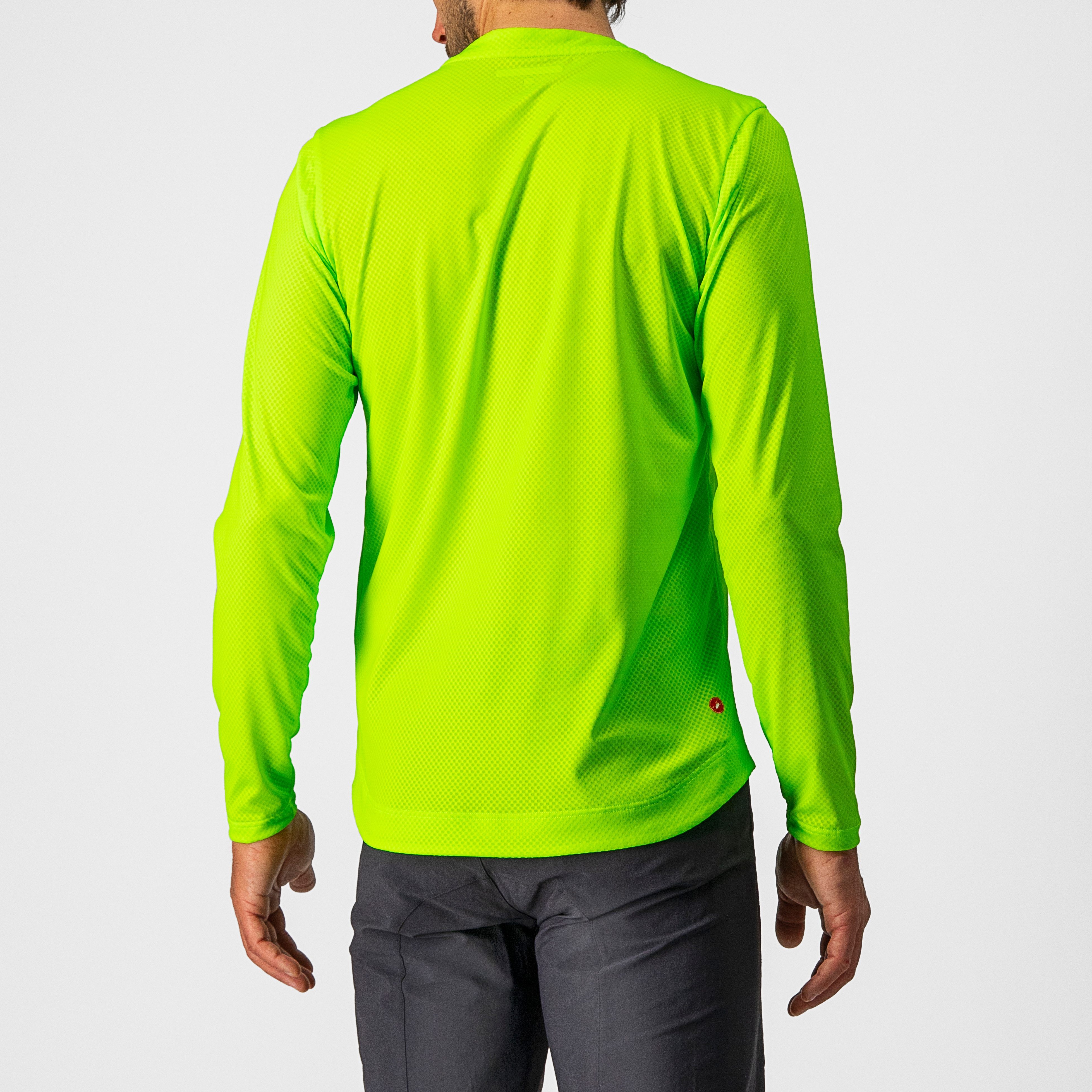 Trail tech longsleeve tee - electric lime/dark lime - castelli