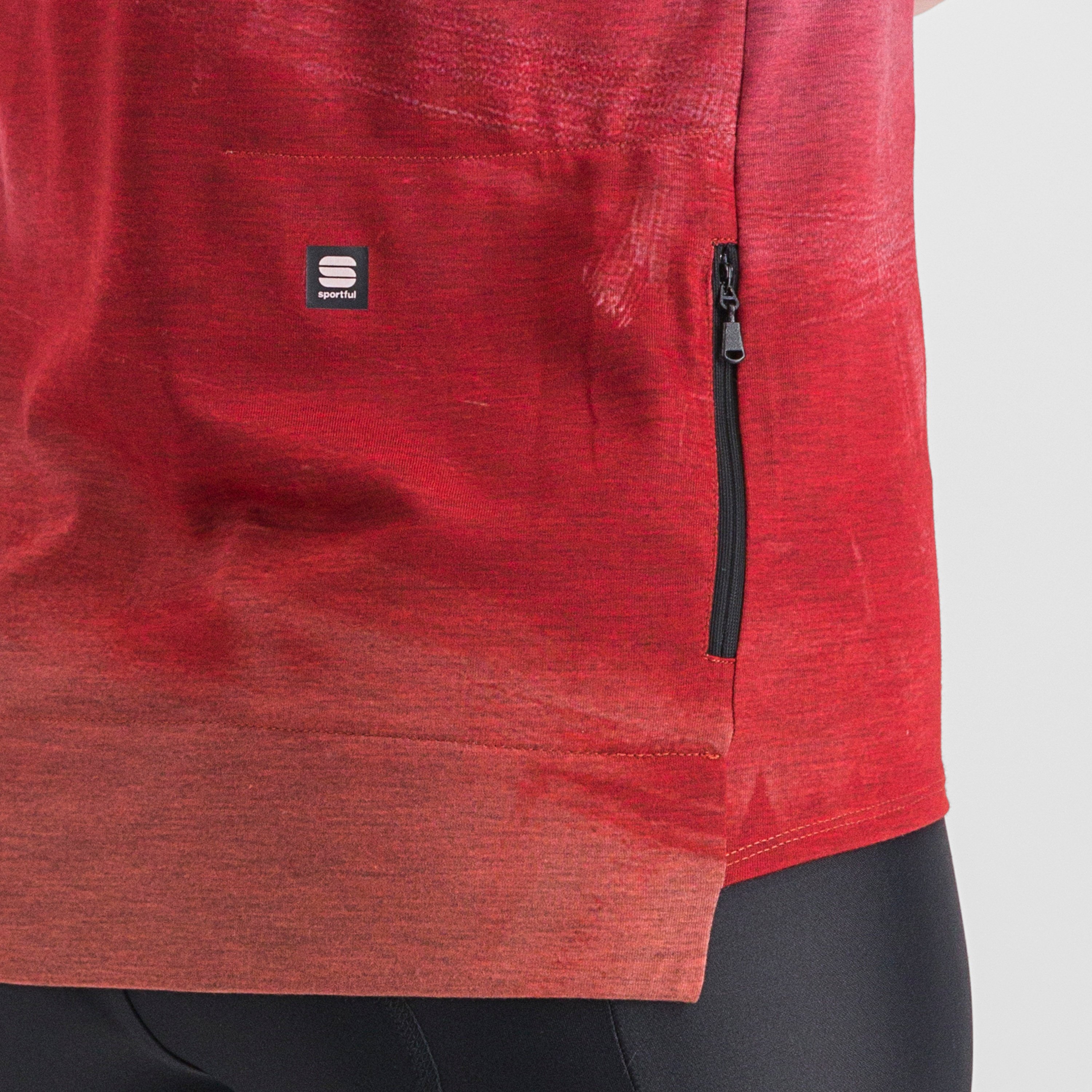 Flow giara w tee - cayenna red pink - sportful