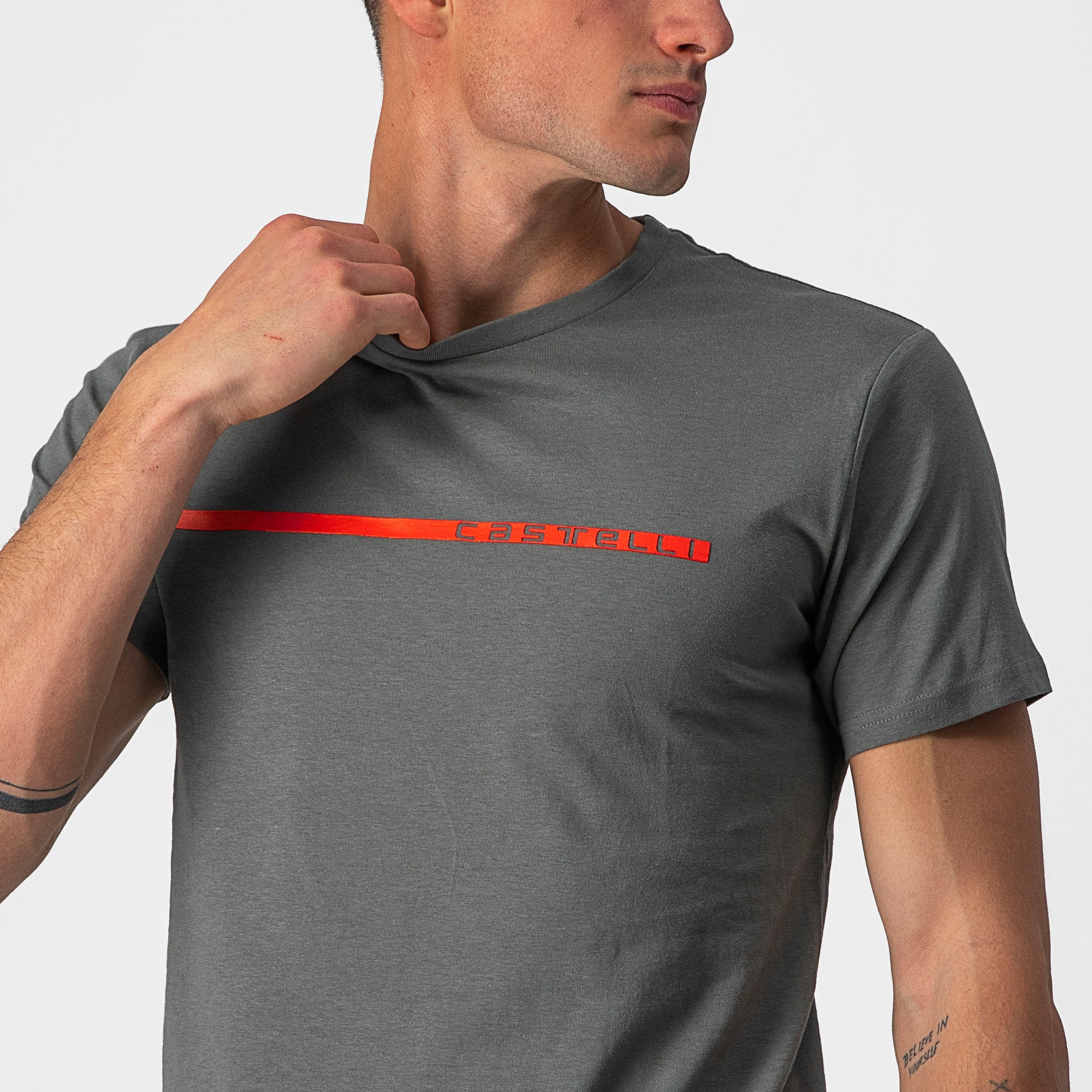 Ventaglio tee - faded dream/red - castelli