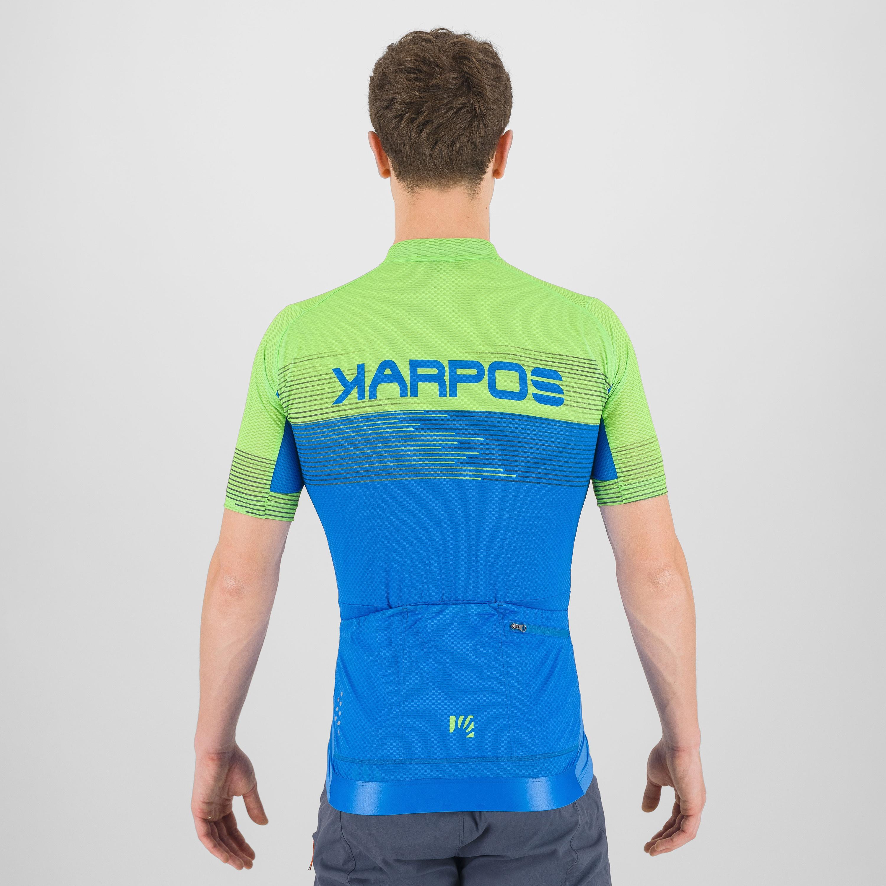 Green fire jersey - indigo b/green fluo - karpos