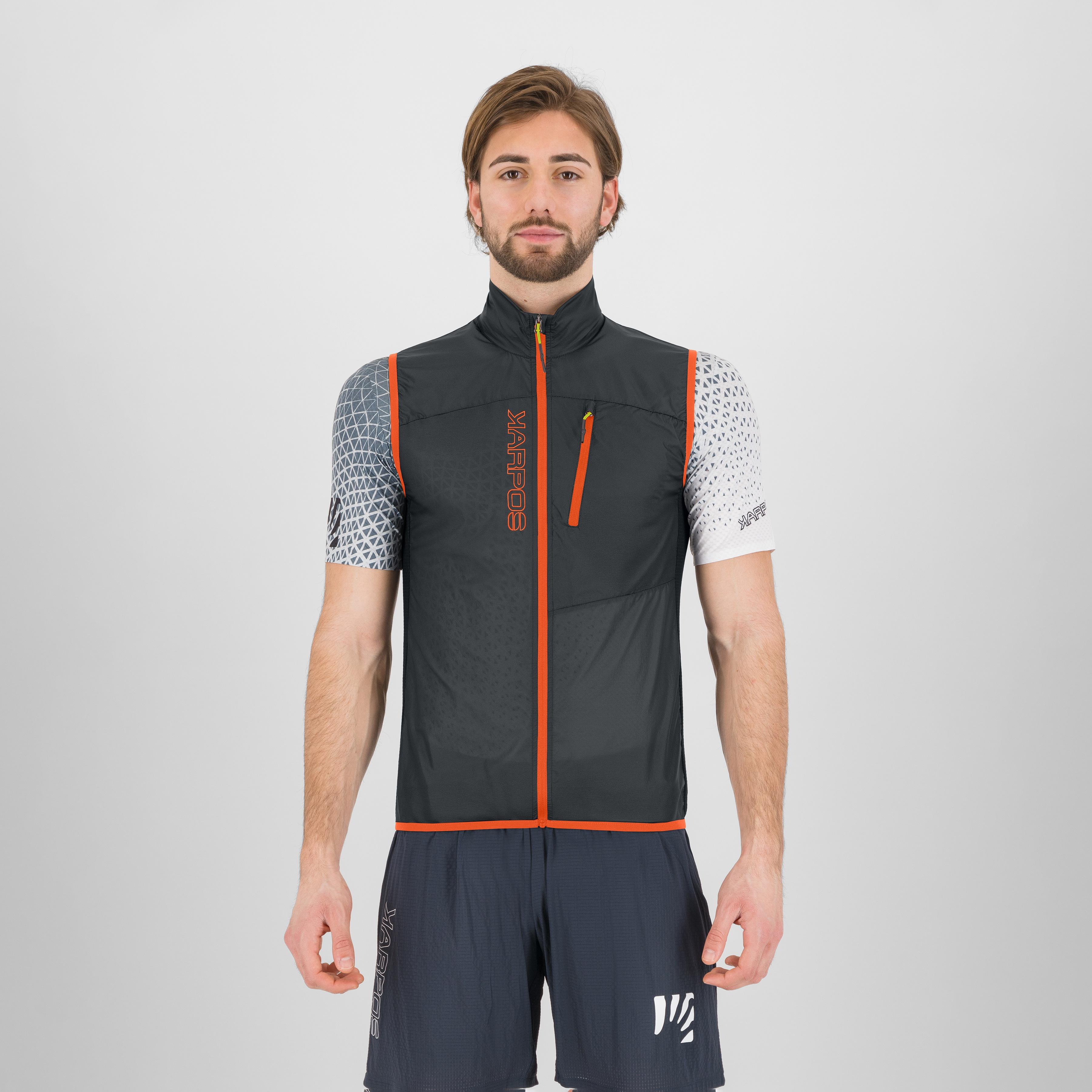 Lavaredo wind vest - woodl.gray/orange - karpos