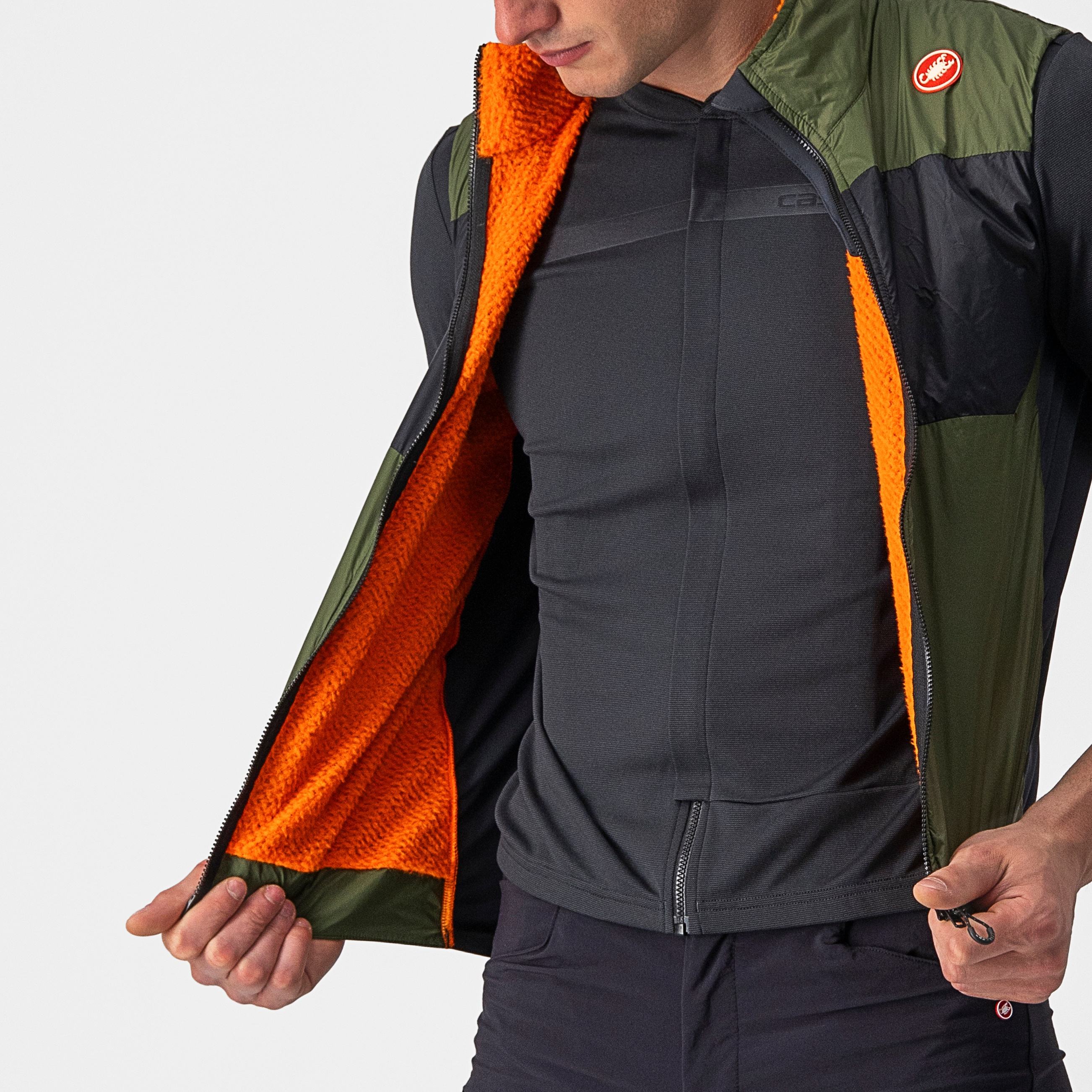 Unlimited puffy vest - light military green/dark gray - castelli