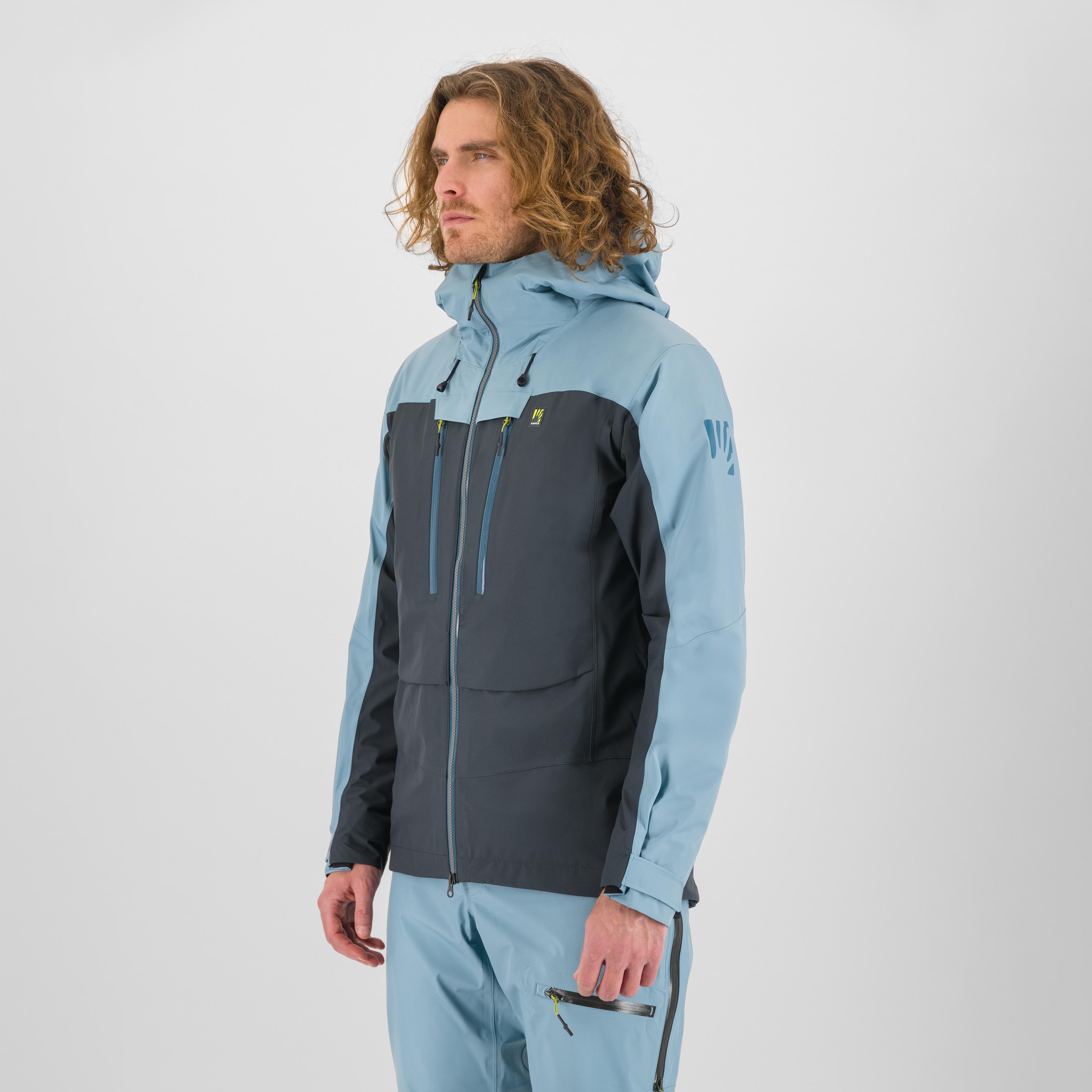 Midi shell jacket - woodl.gray/smoke blue - karpos