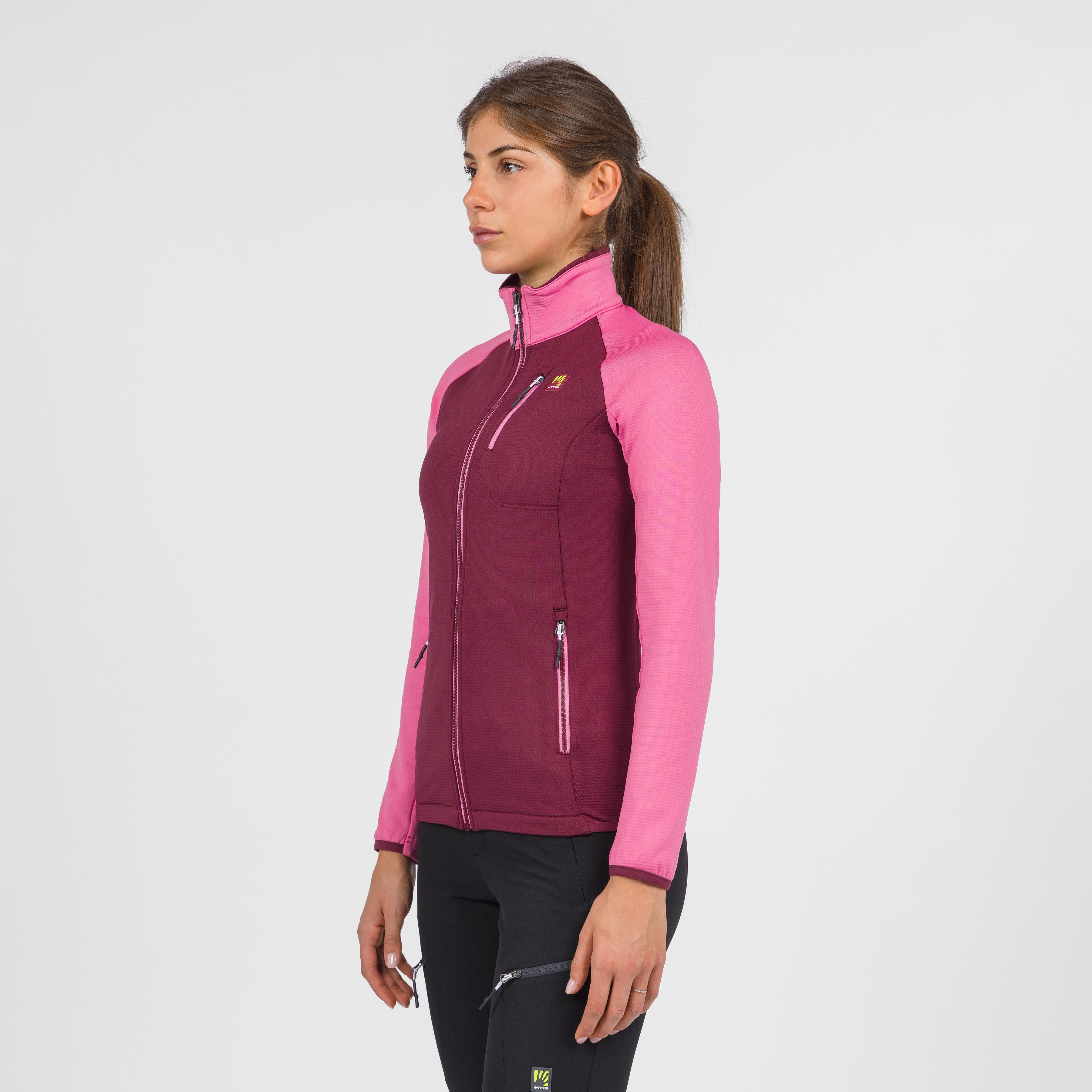 Odle evo w full zip fleece - crimson/pink power - karpos
