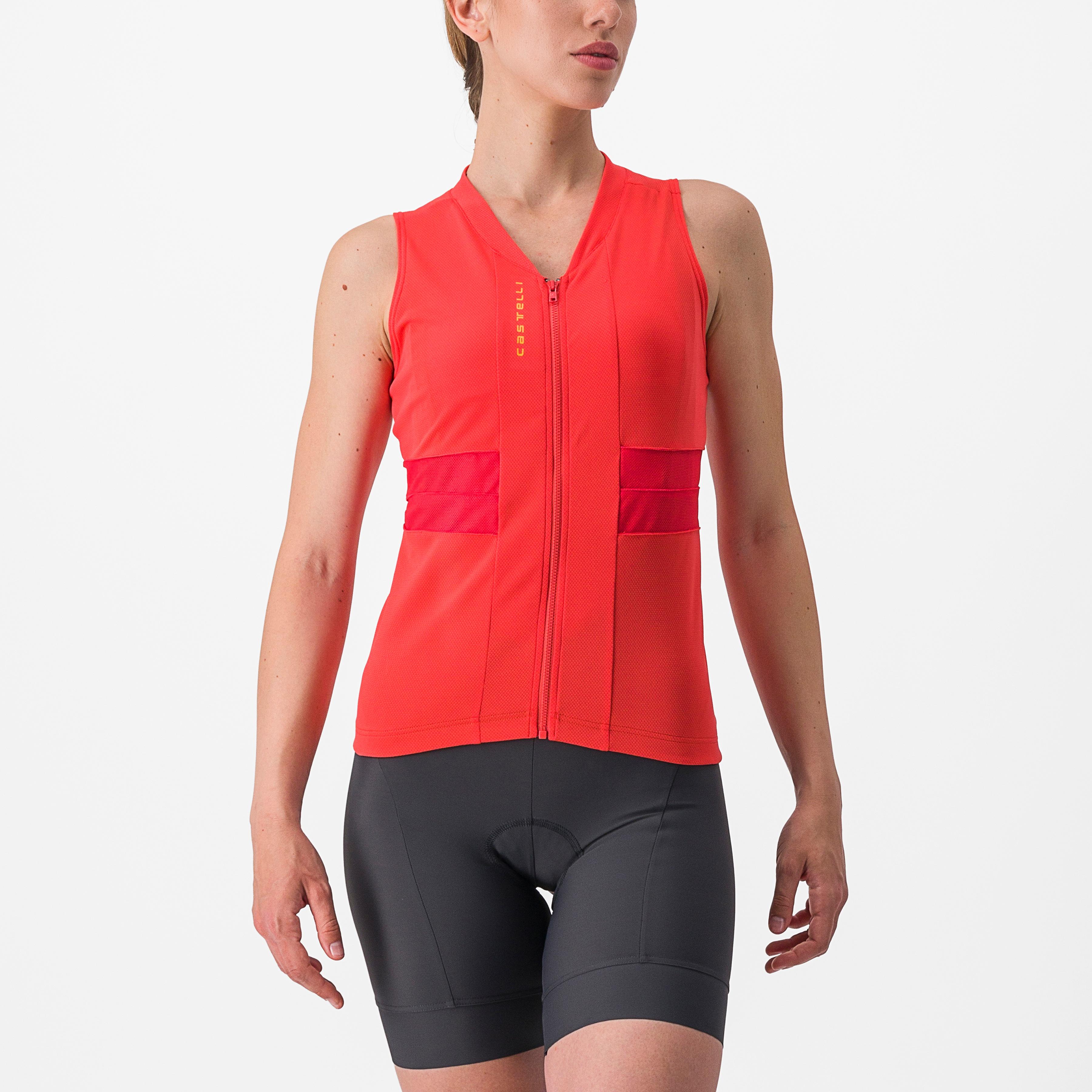 Anima 4 sleeveless - hibiscus/soft orange - castelli