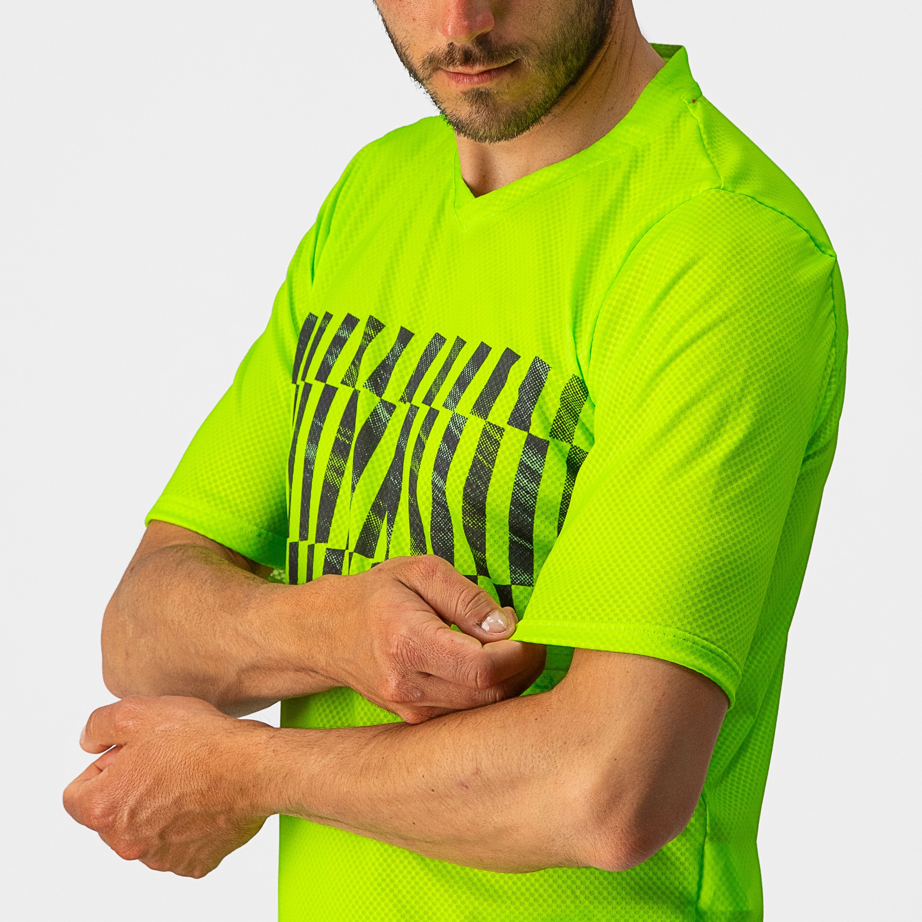 Trail tech tee - electric lime/dark lime - castelli