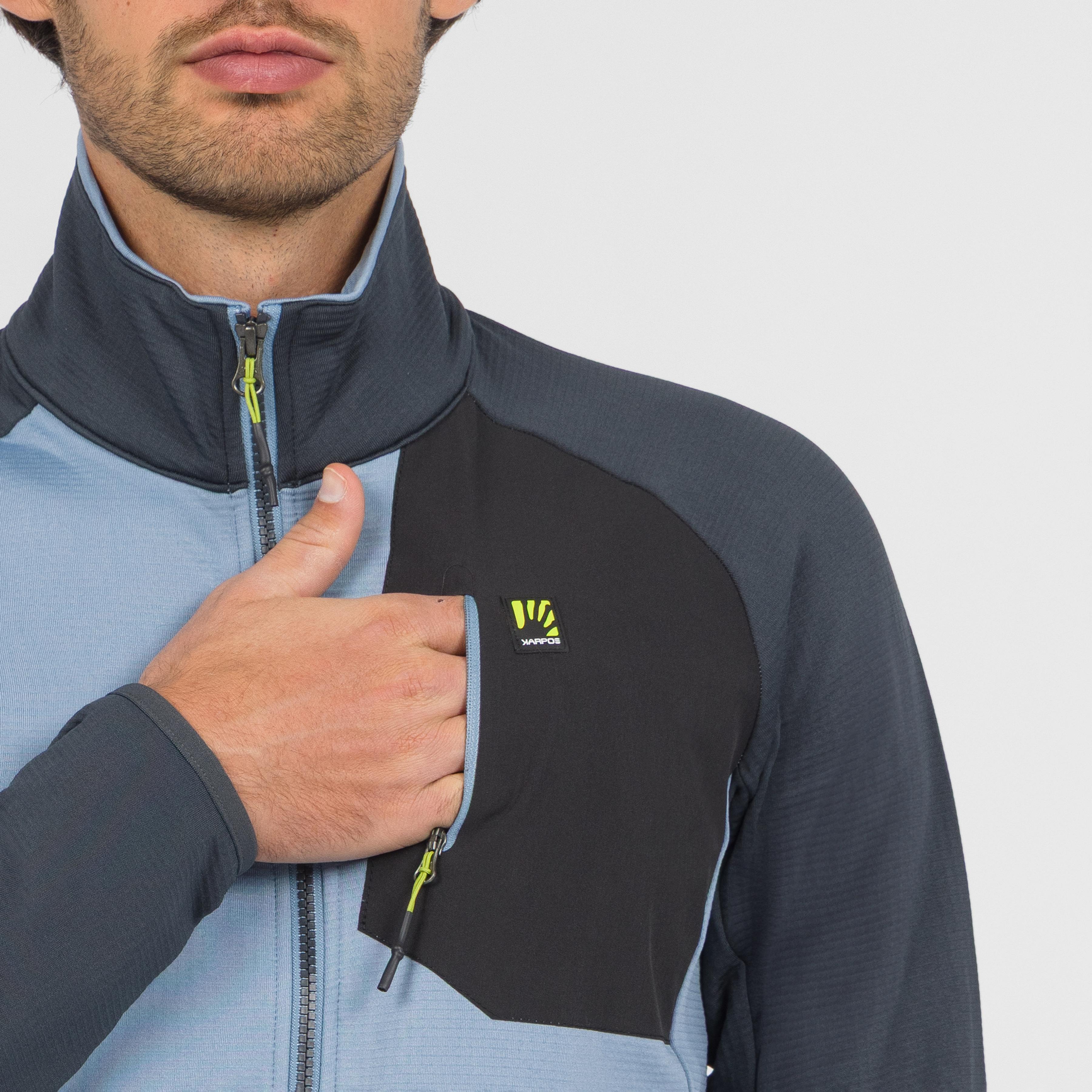 Odle evo full zip fleece - windw.blue/woodl.gray - karpos