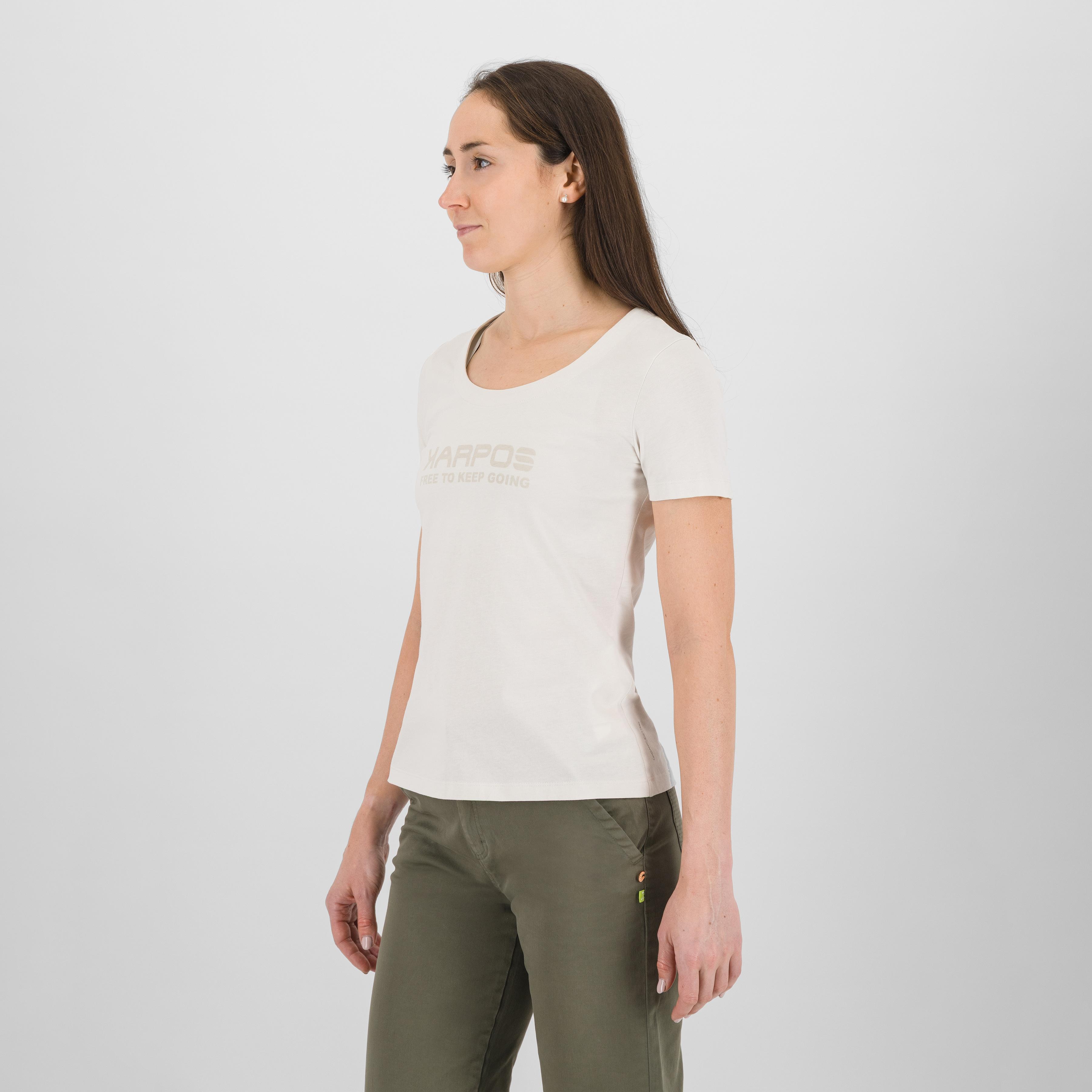 Loma cotton w t-shirt - vaporous gray/ writing print - karpos