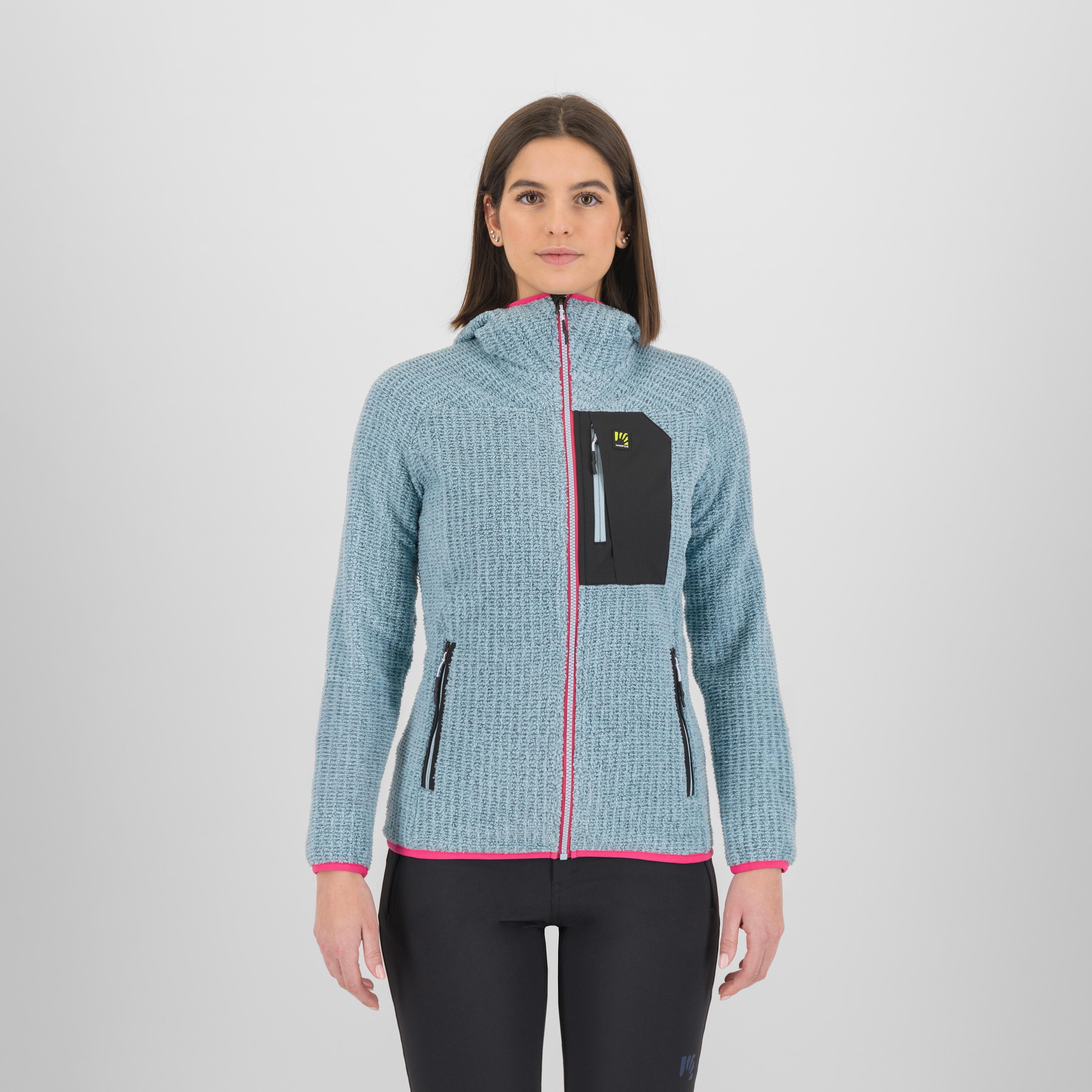Rocchetta evo hoodie w fleece - forget/black - karpos
