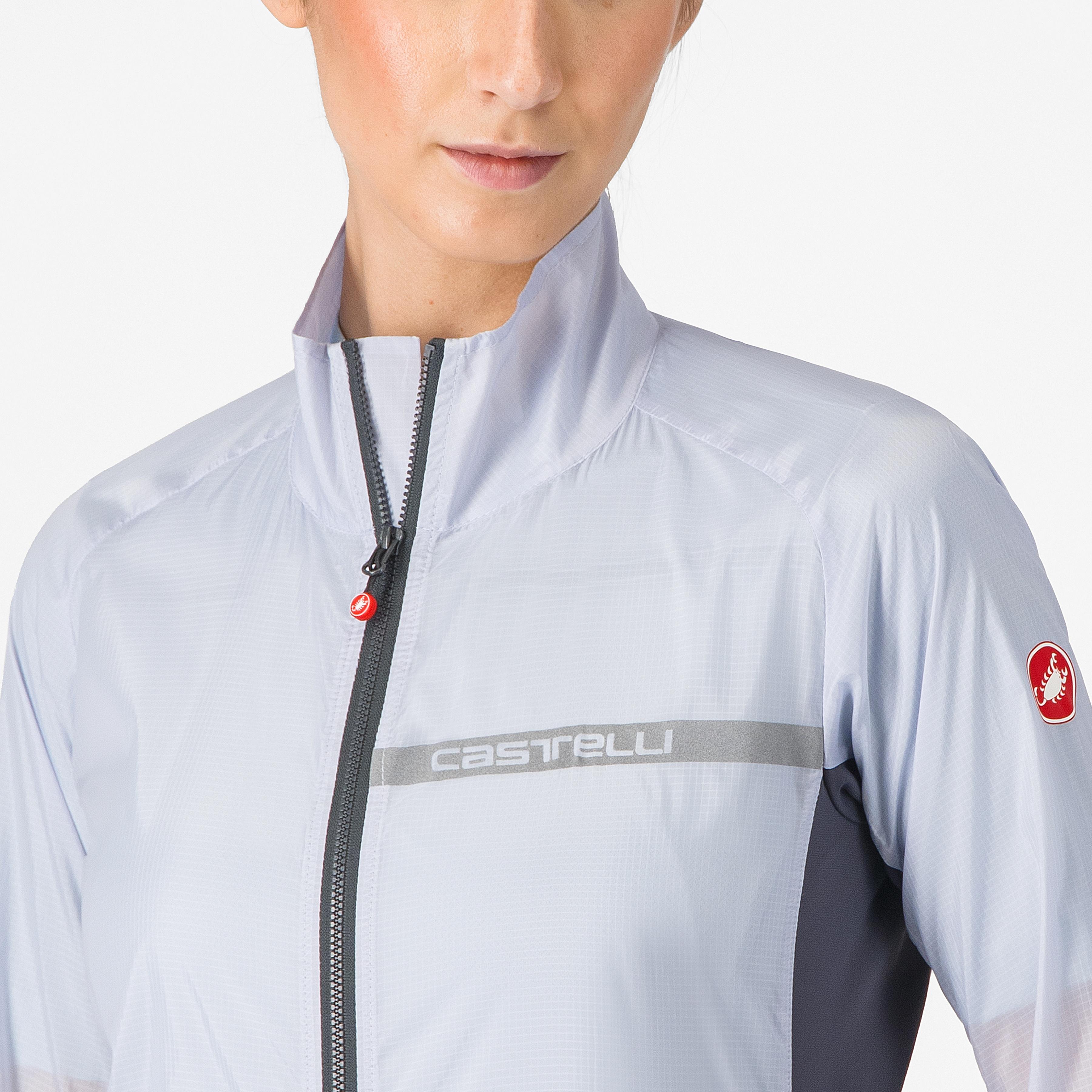 Squadra stretch  w jacket - silver gray/dark gray - castelli