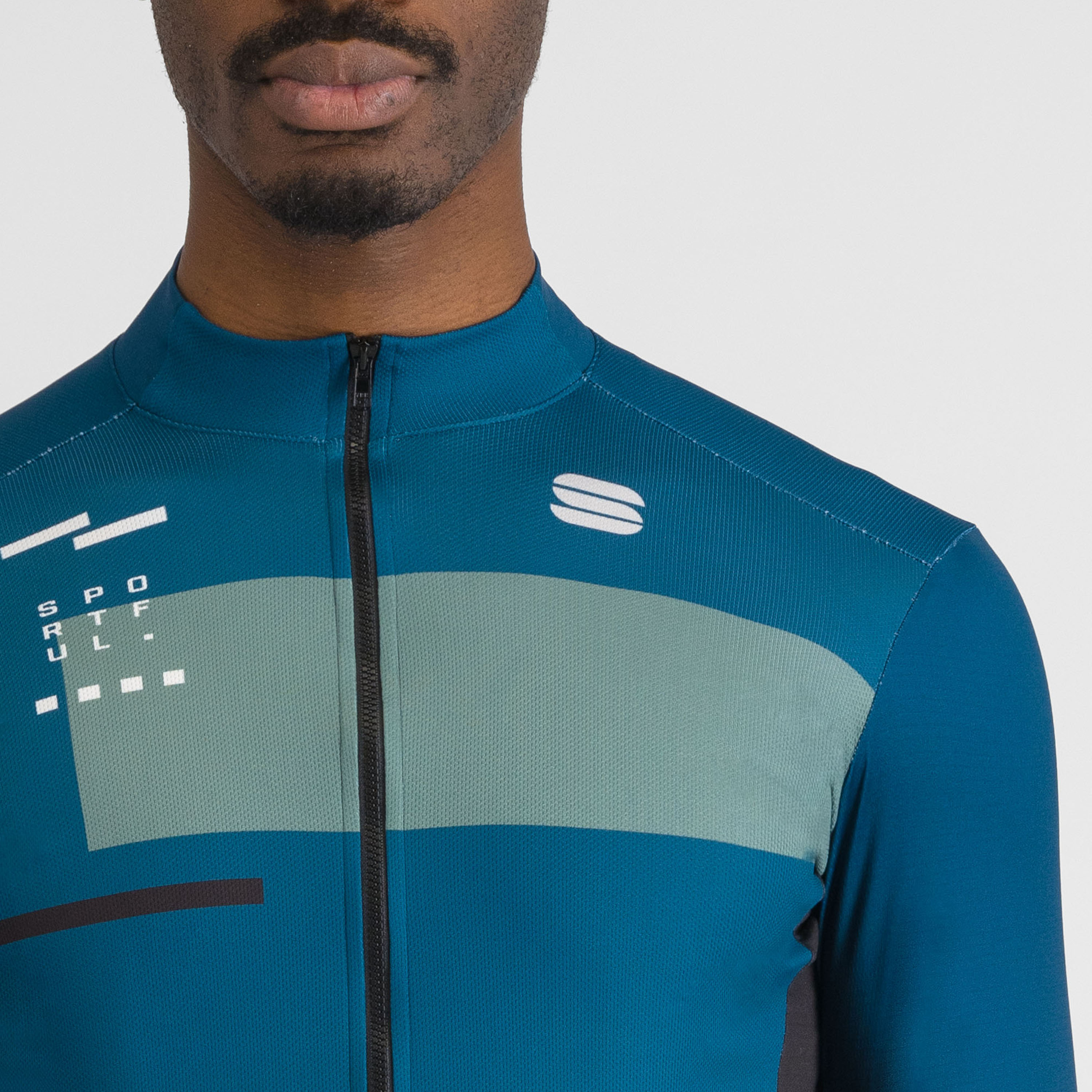 Breakout supergiara thermal jersey - teal blu shrub green black - sportful