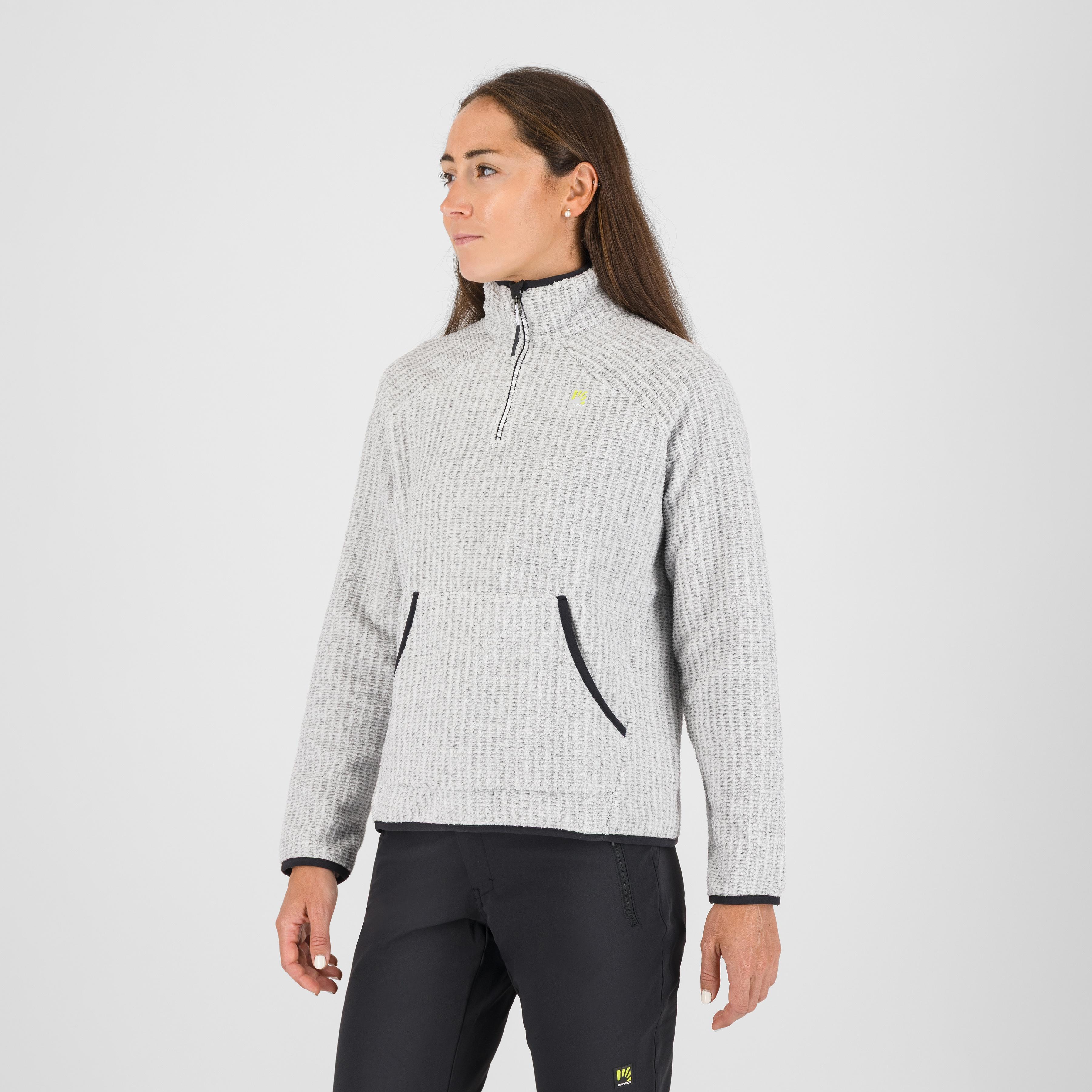 Rocchetta half zip w fleece - bright white - karpos