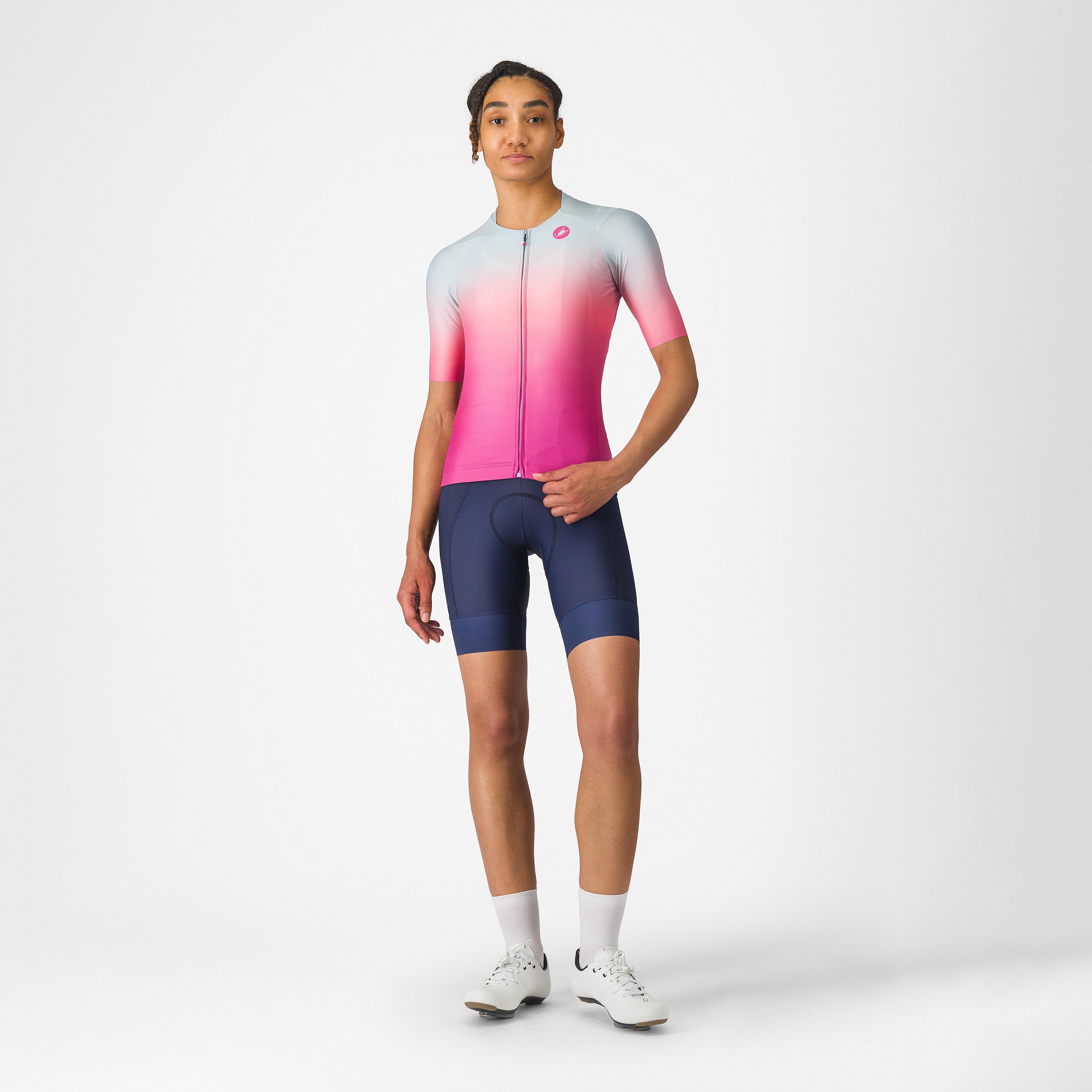 Upf w jersey - winter sky/violet pink - castelli