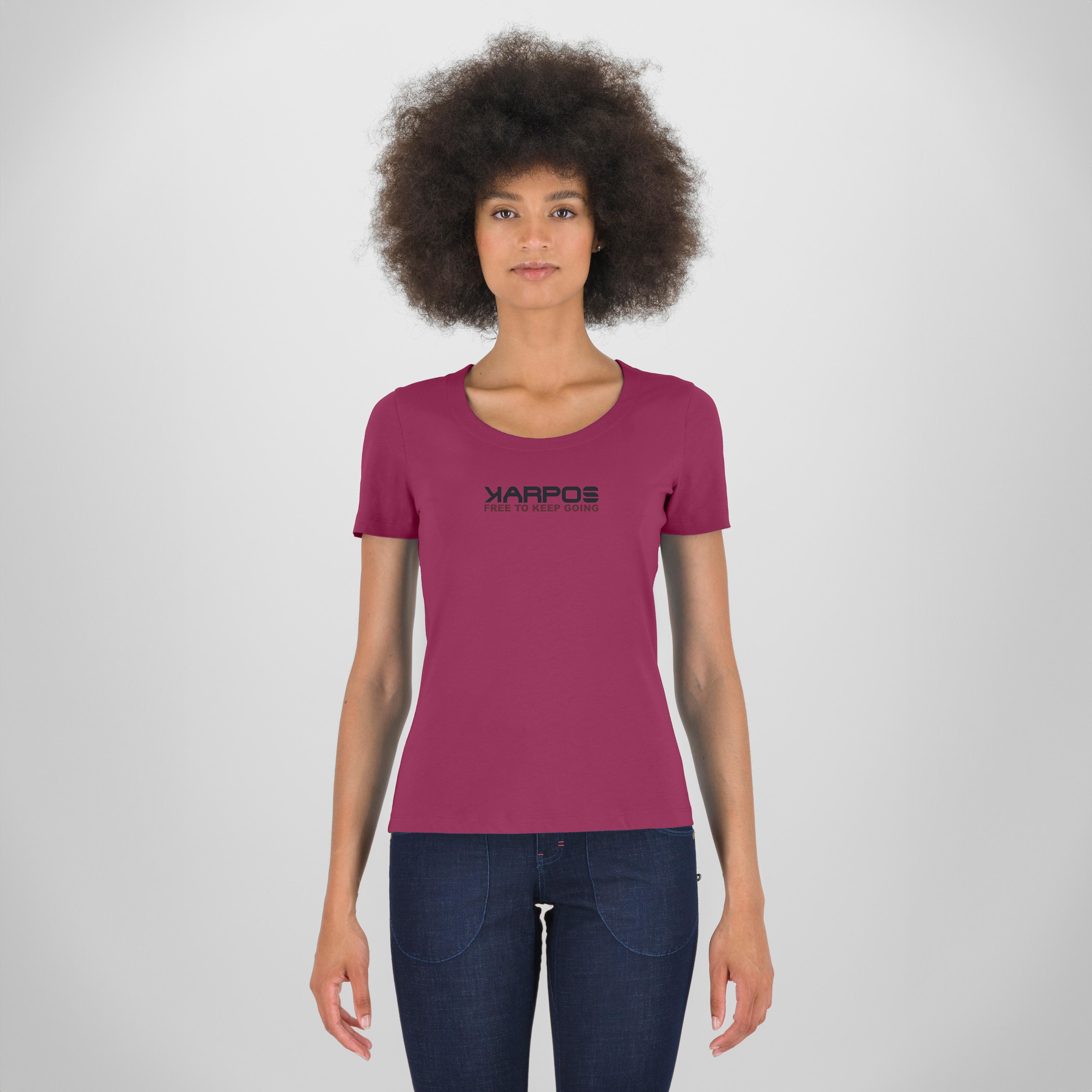 Loma cotton w t-shirt - raspberry coulis - karpos