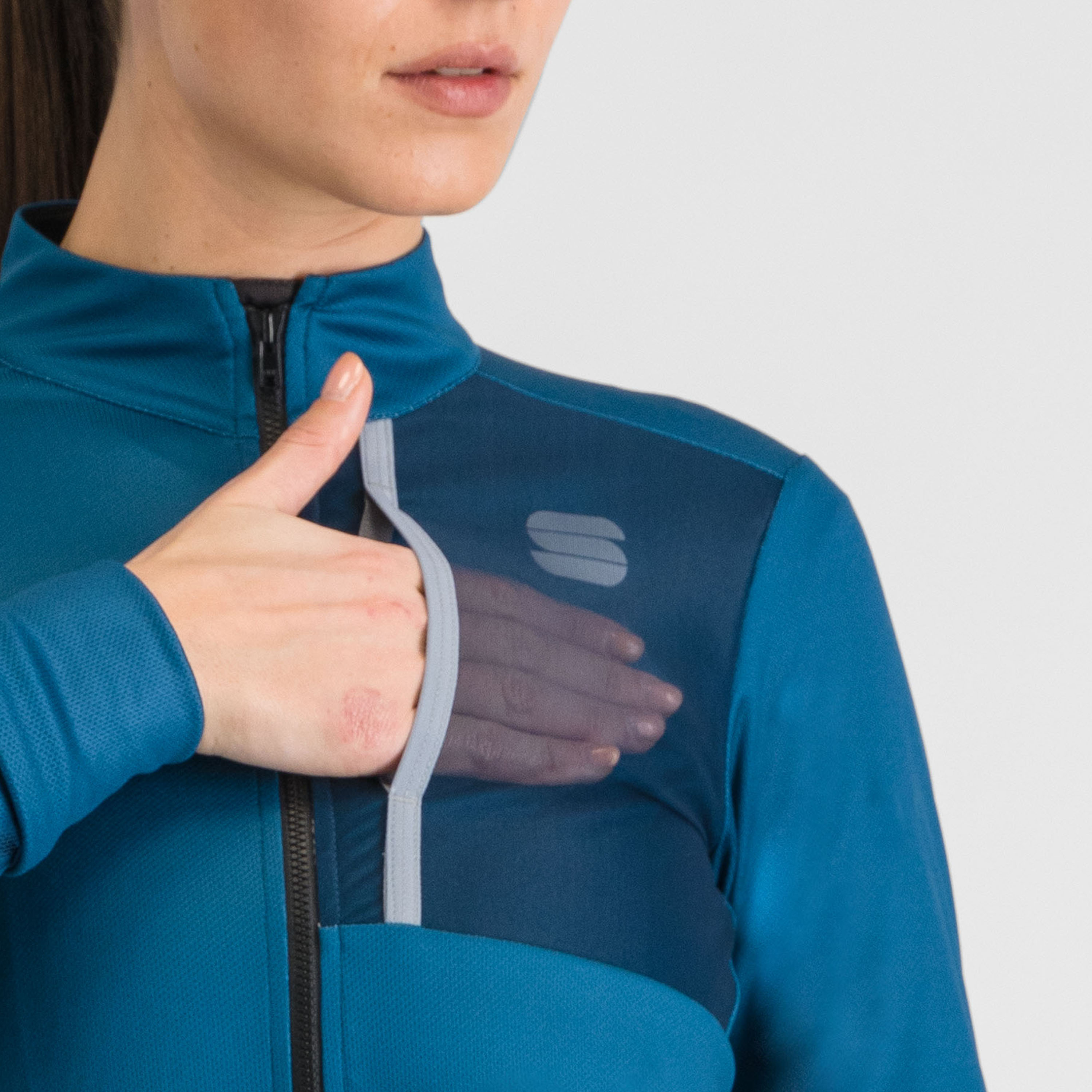 Supergiara woman thermal jersey - teal blu - sportful