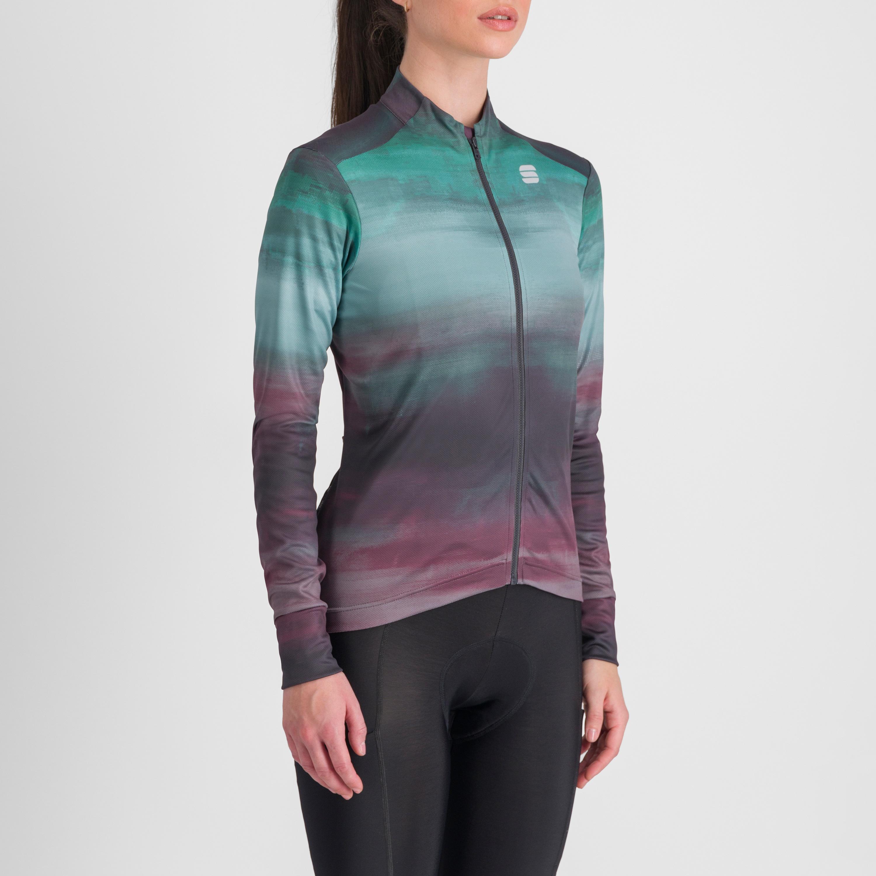 Flow supergiara w thermal jersey - huckleberry shrub green - sportful