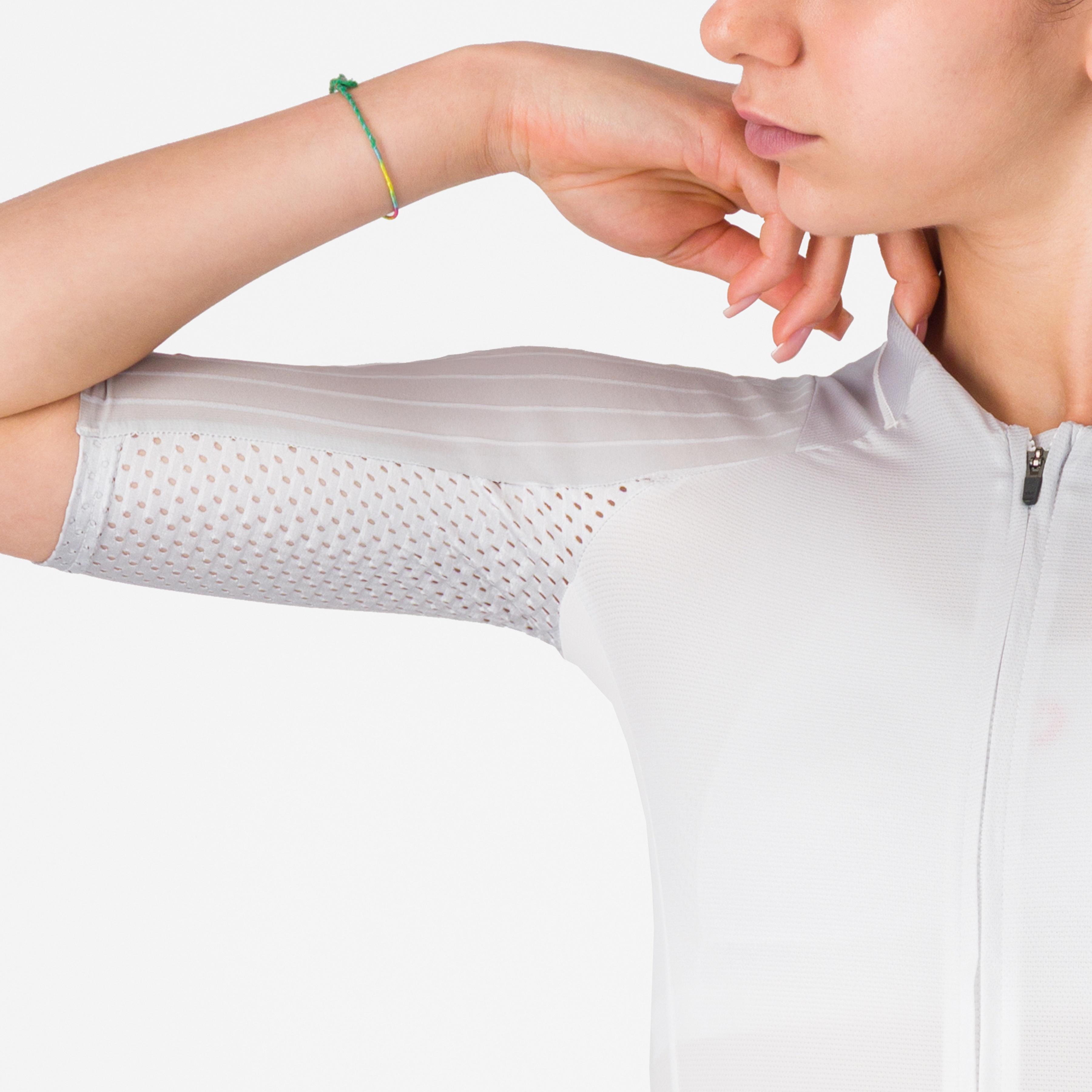 Free speed 3 w race top - white/silver gray - castelli