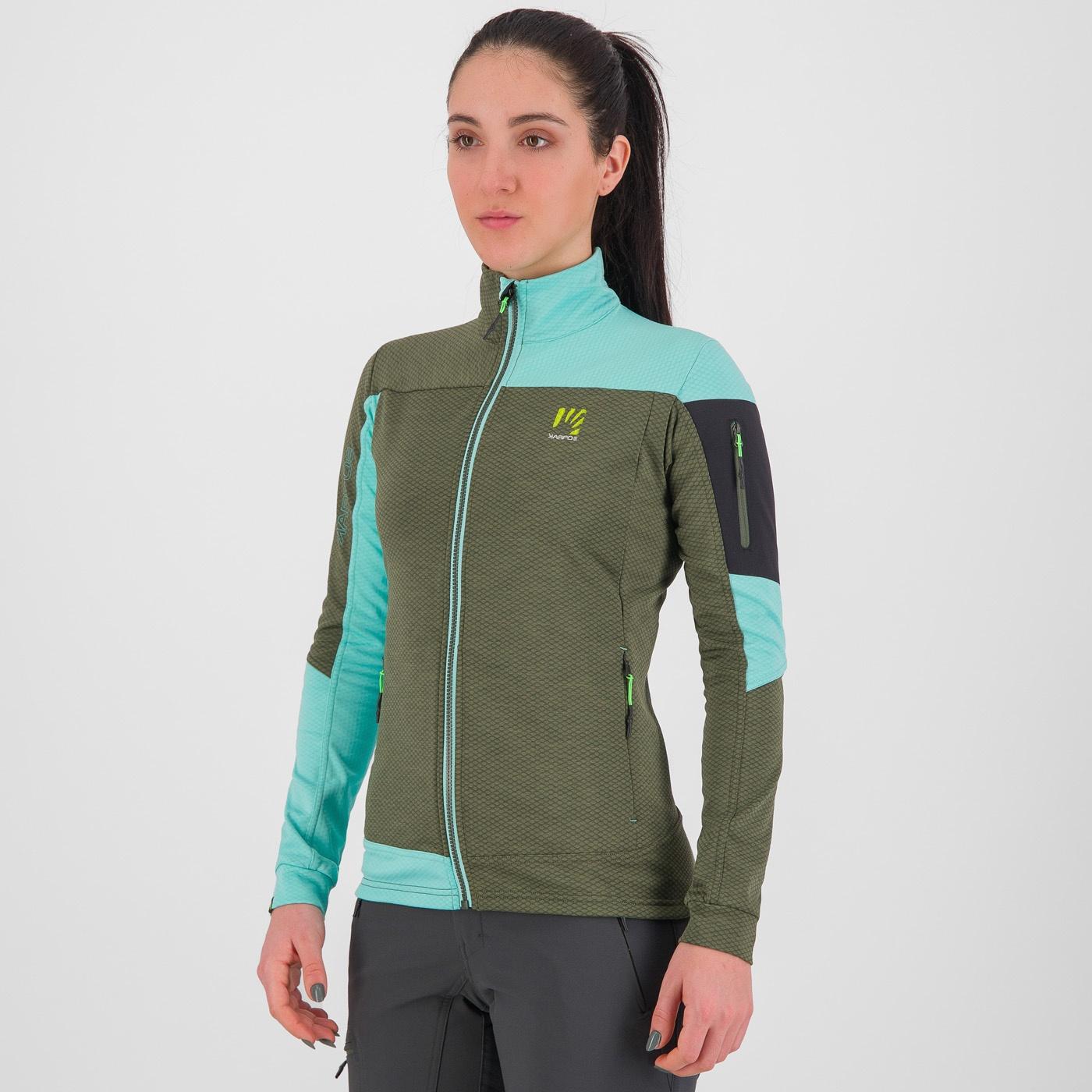 Cherz w fleece - thyme/aqua sky - karpos