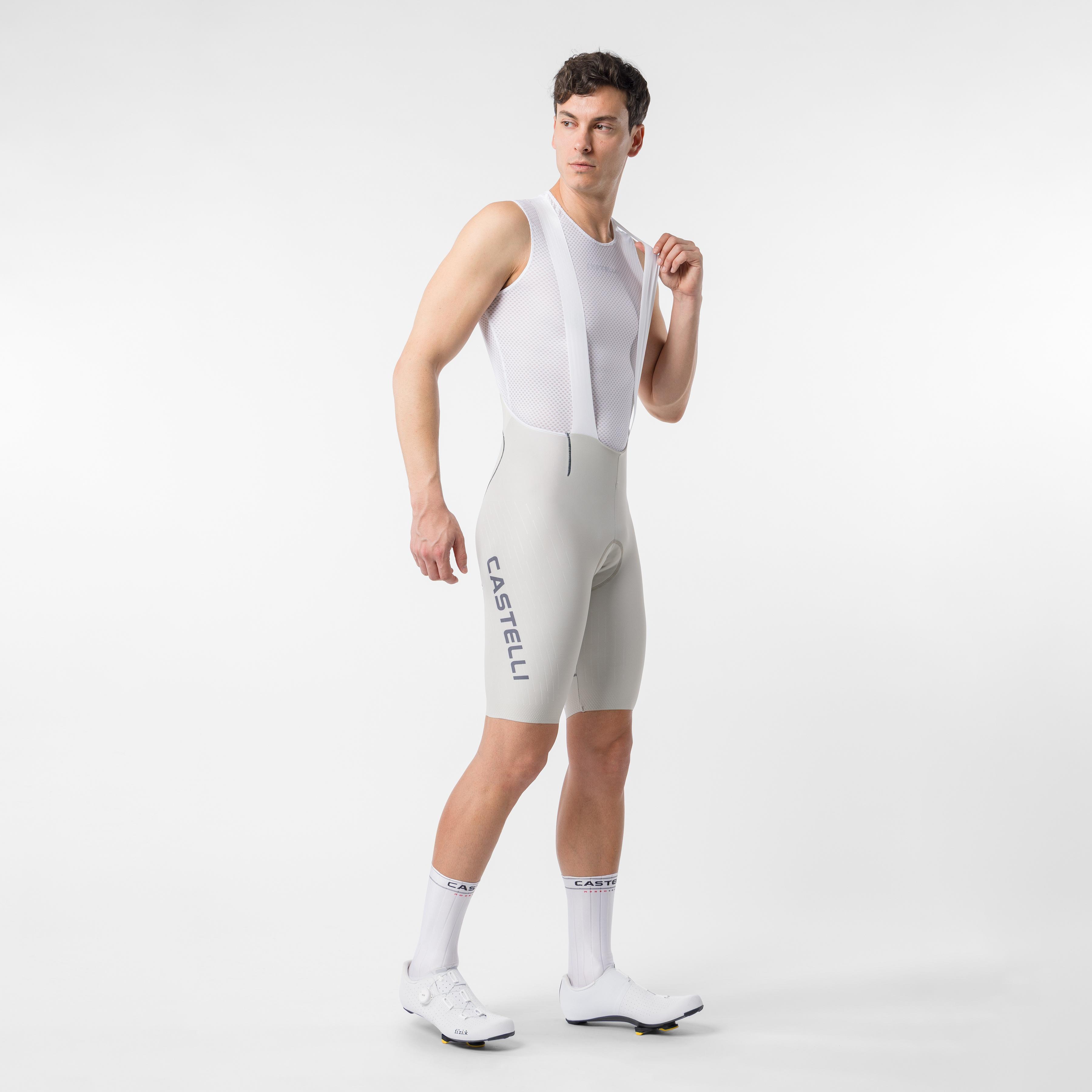 Free aero race s kit bibshort - silver moon/smoky gray - castelli
