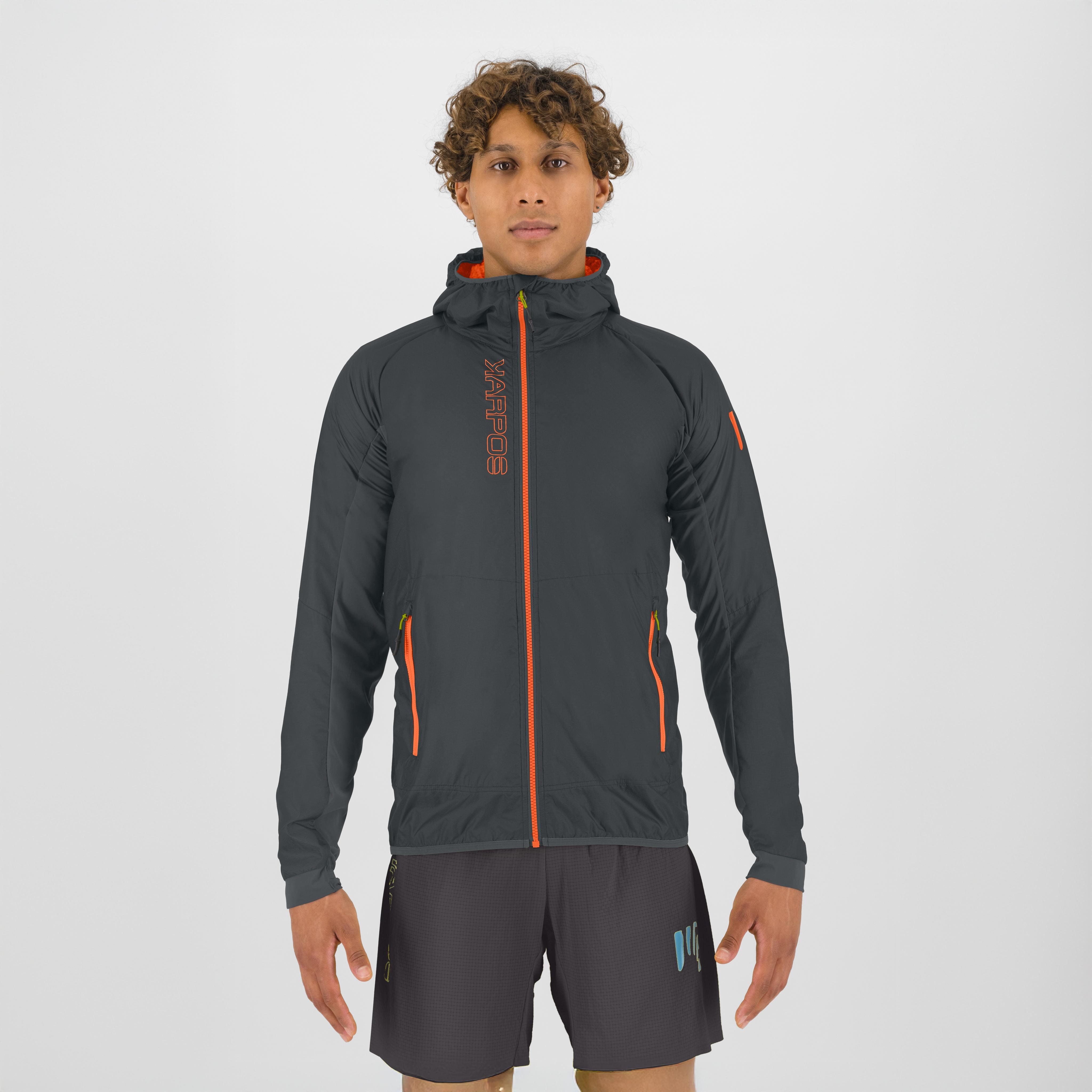 Lavaredo evo jacket - woodl.gray/orange - karpos