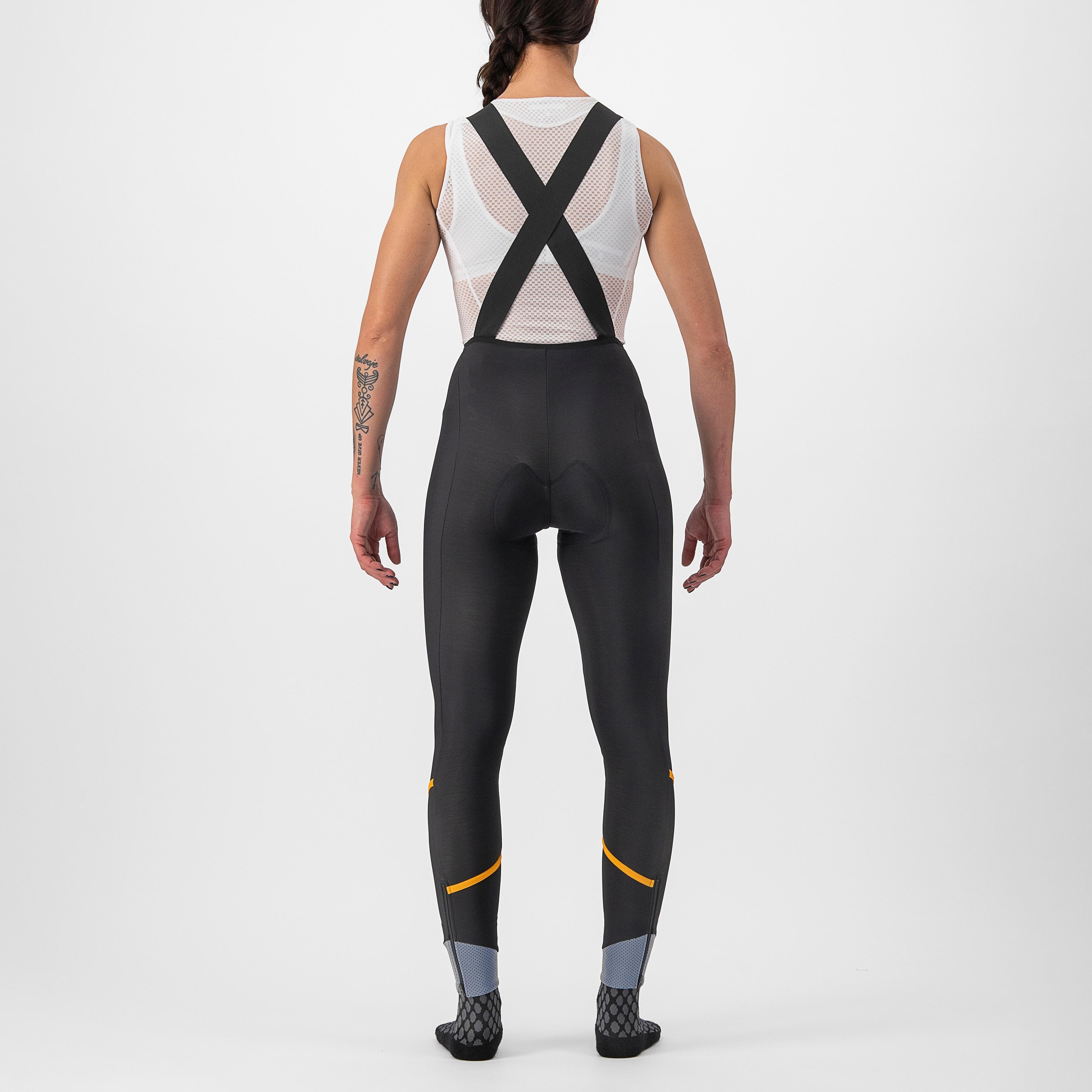 Velocissima dt bibtight - black/melon-silver reflex - castelli