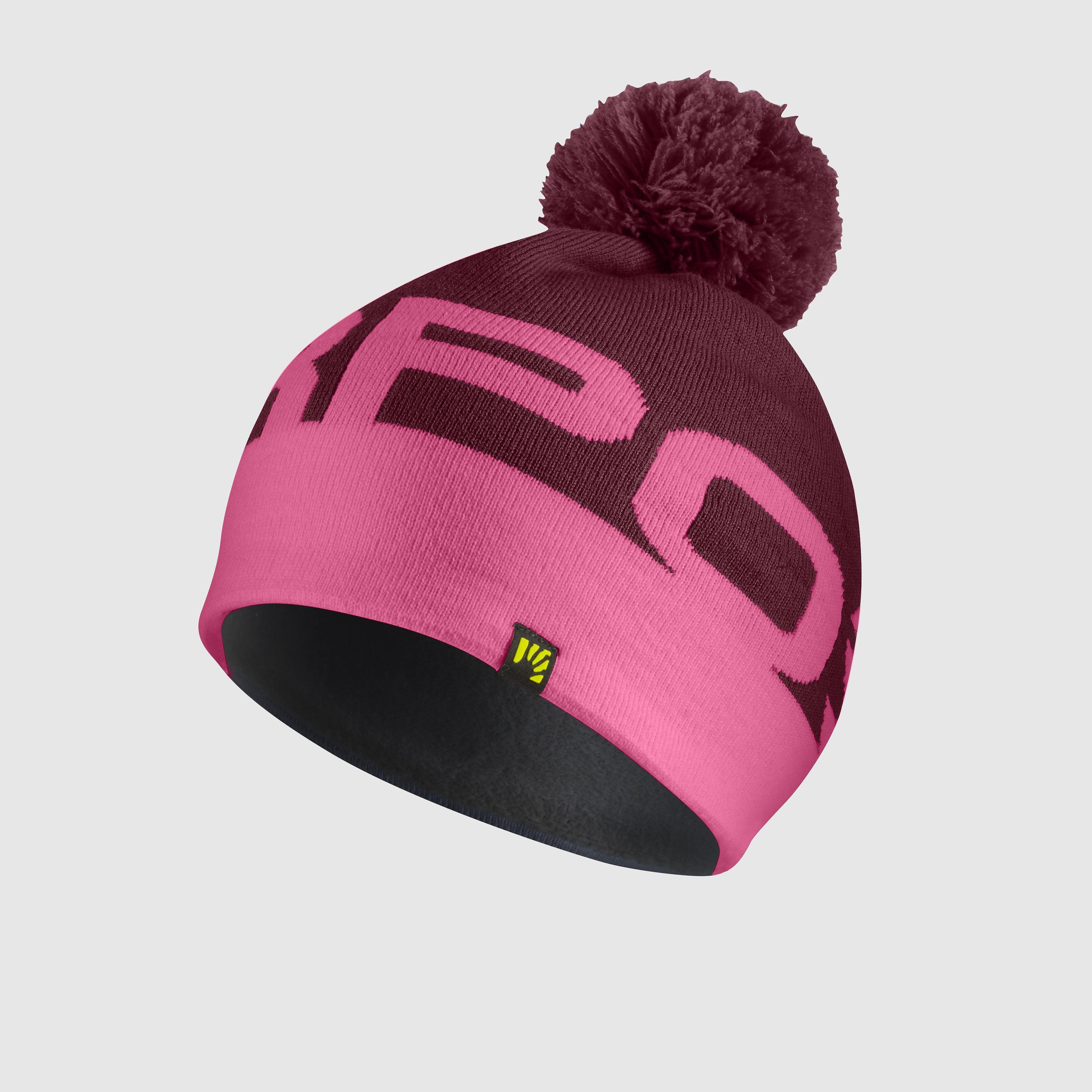Larin evo pon pon beanie - crimson/pink power - karpos