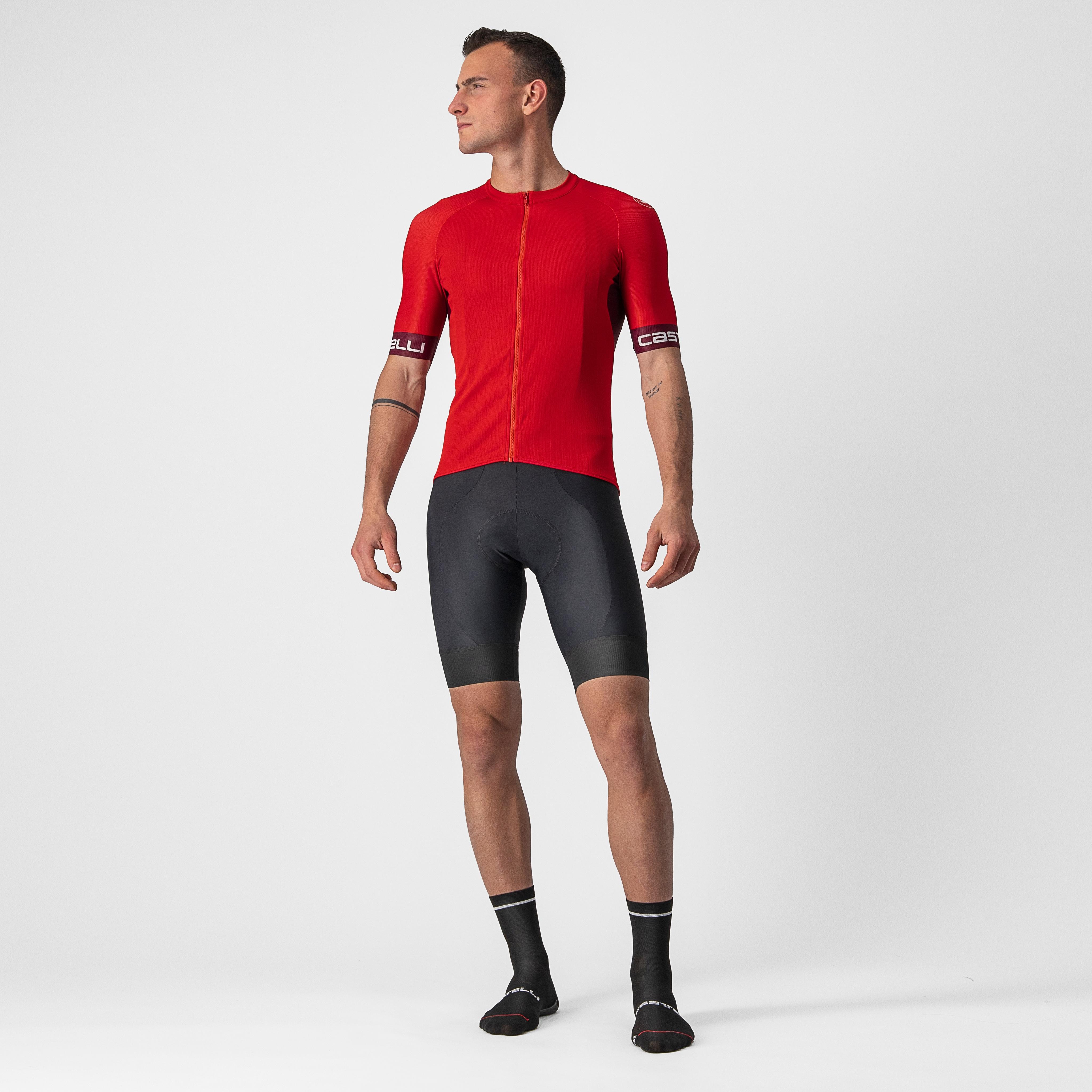 Entrata vi jersey - red/bordeaux-ivory - castelli