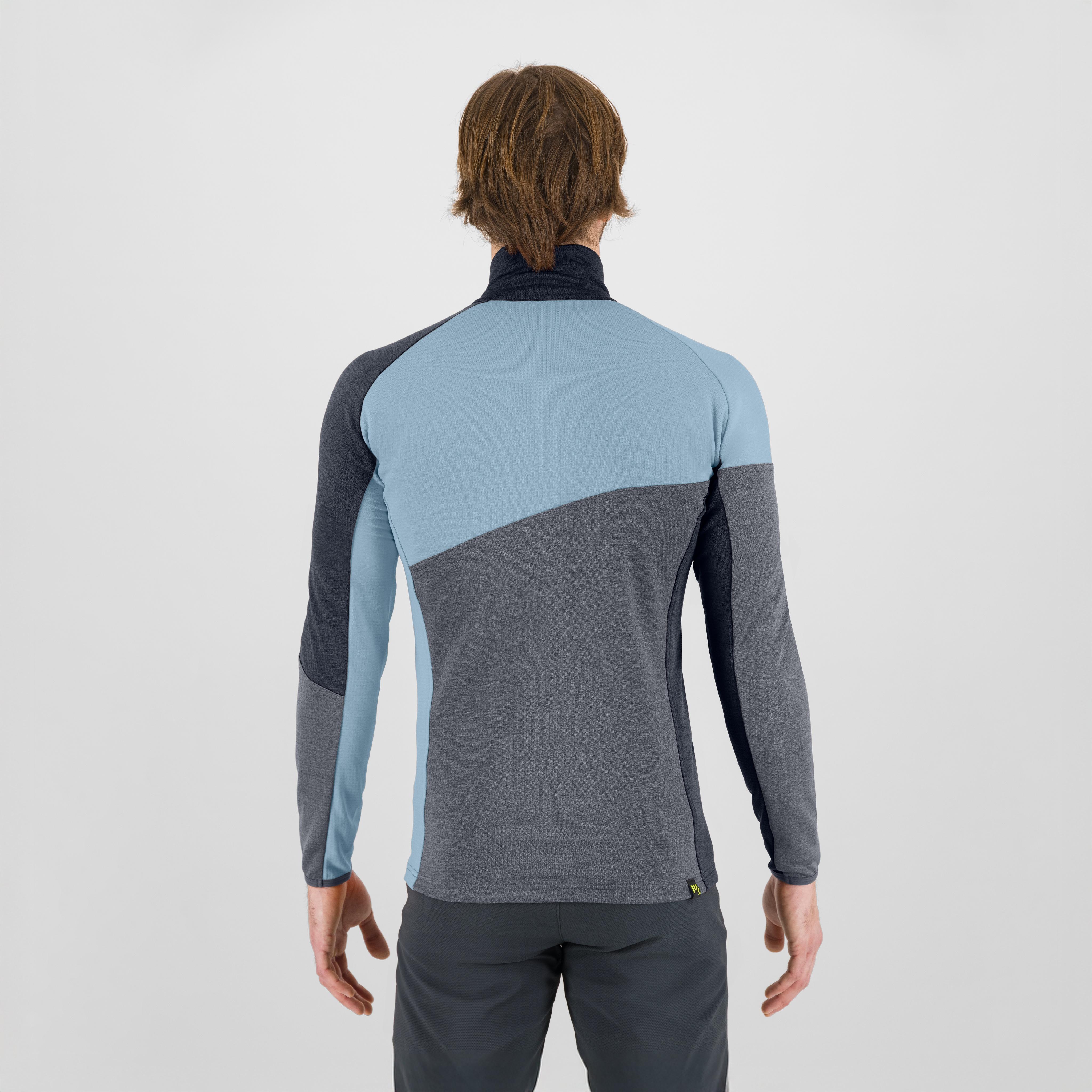 Federa half-zip fleece - woodl.gray/black/smoke blue - karpos