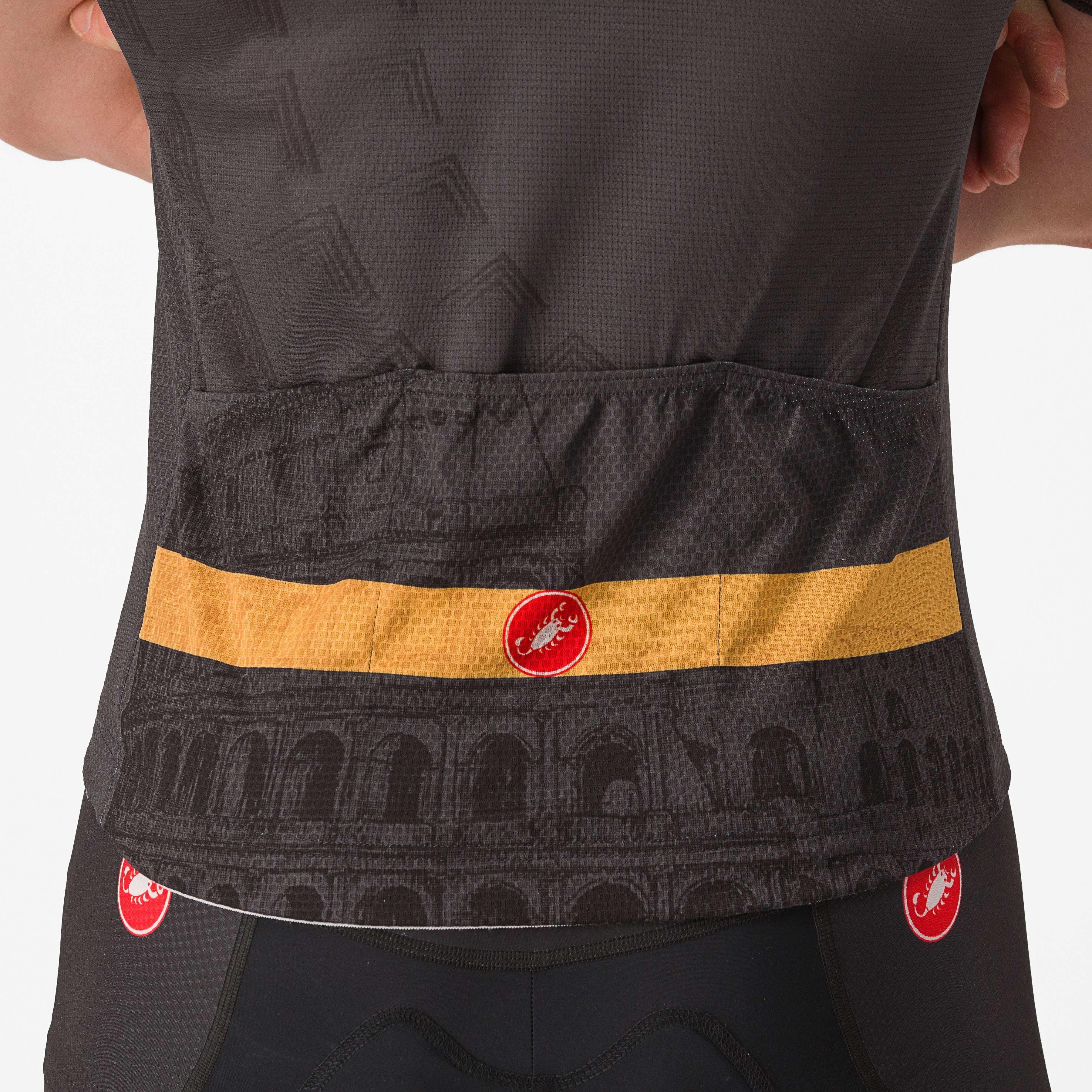 #giro roma jersey - antracite/dark gray/giallo - castelli