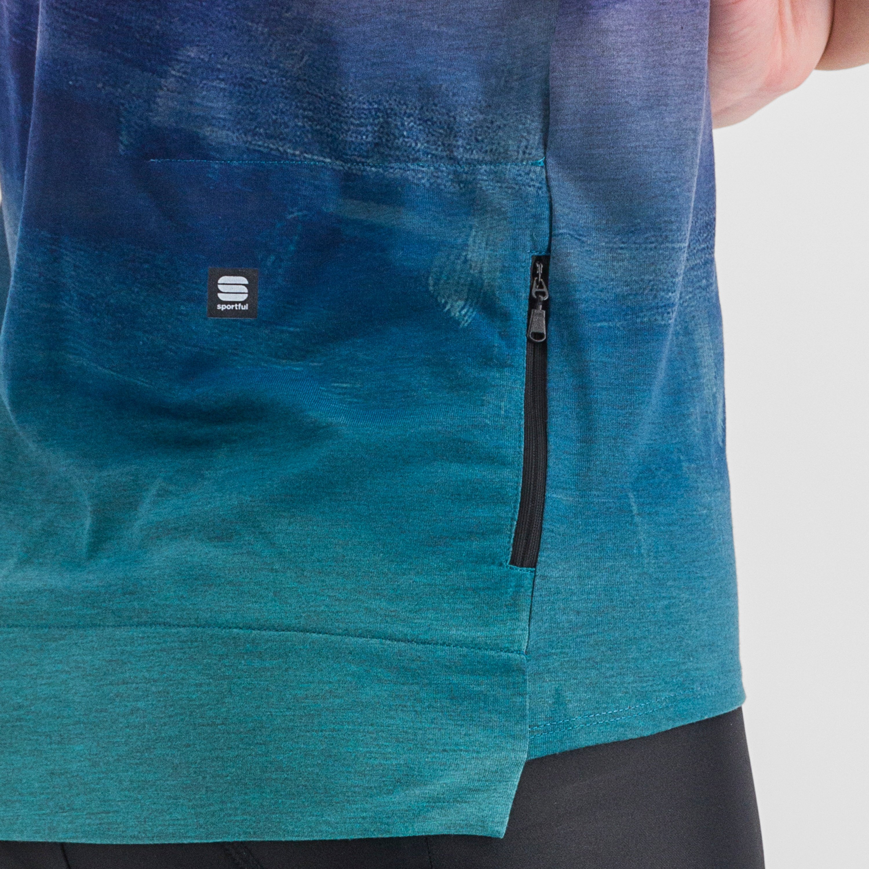 Flow giara w tee - berry blue pink - sportful
