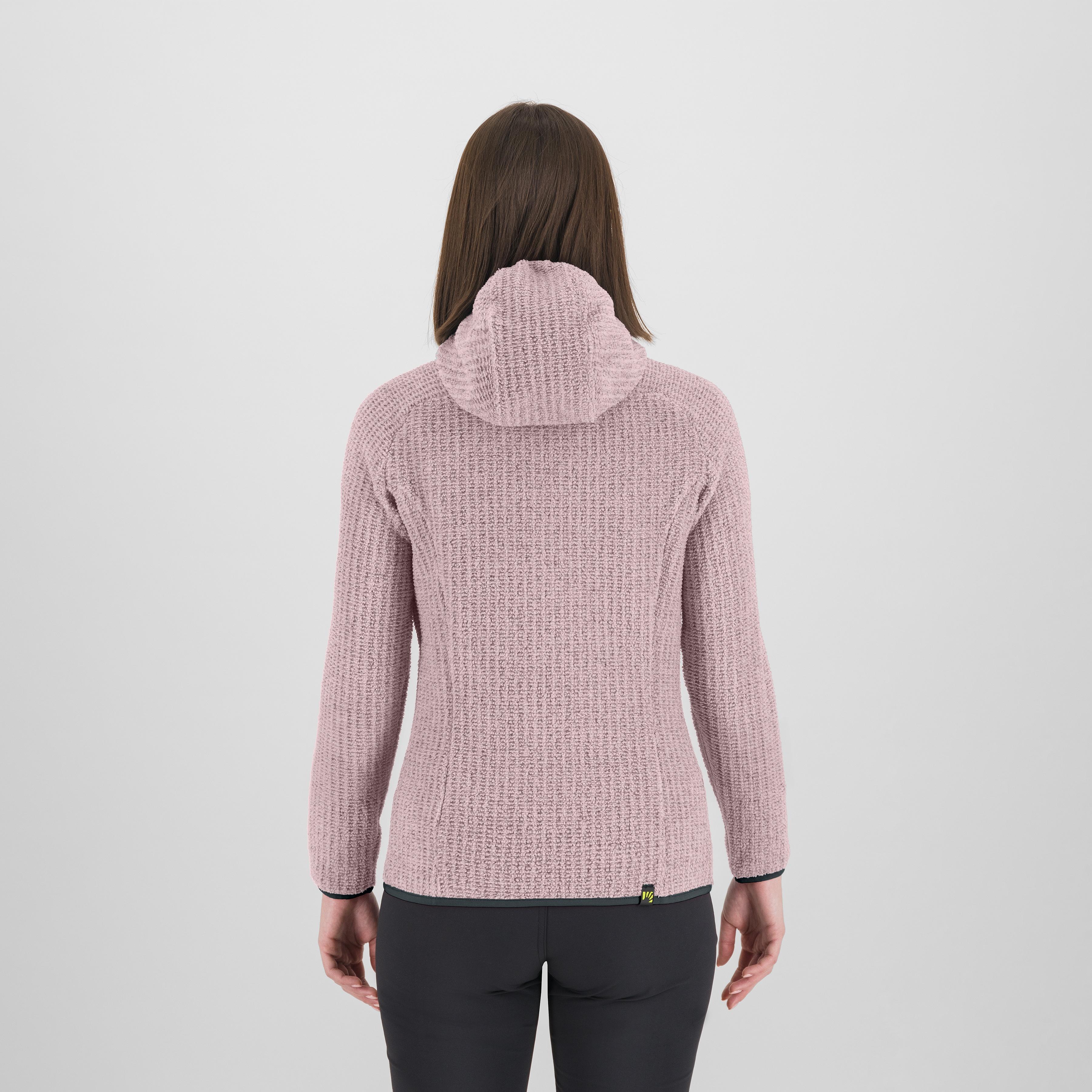 Rocchetta evo hoodie w fleece - lilac/woodl.gray - karpos