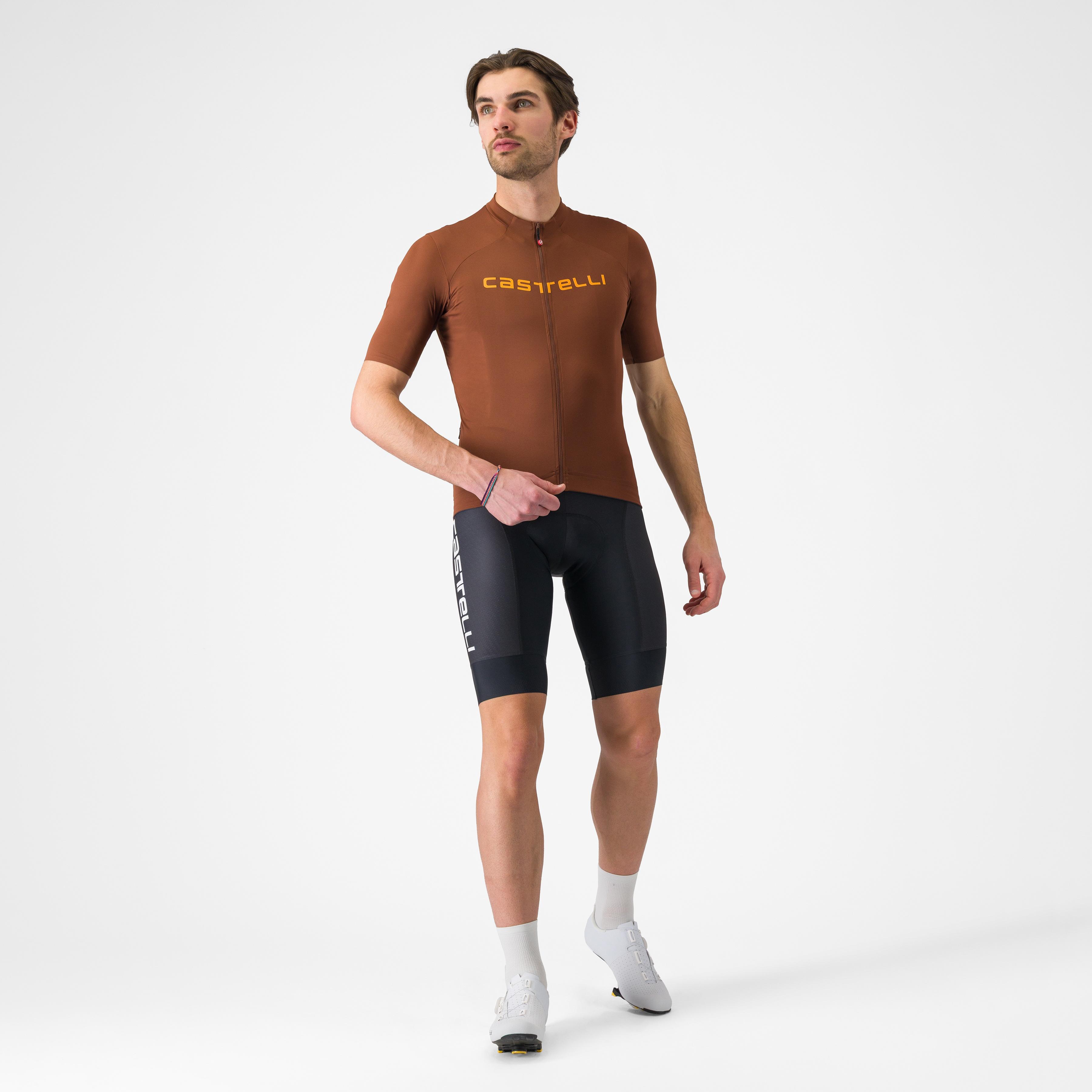 Prologo lite jersey - deep mocha/vivid orange - castelli