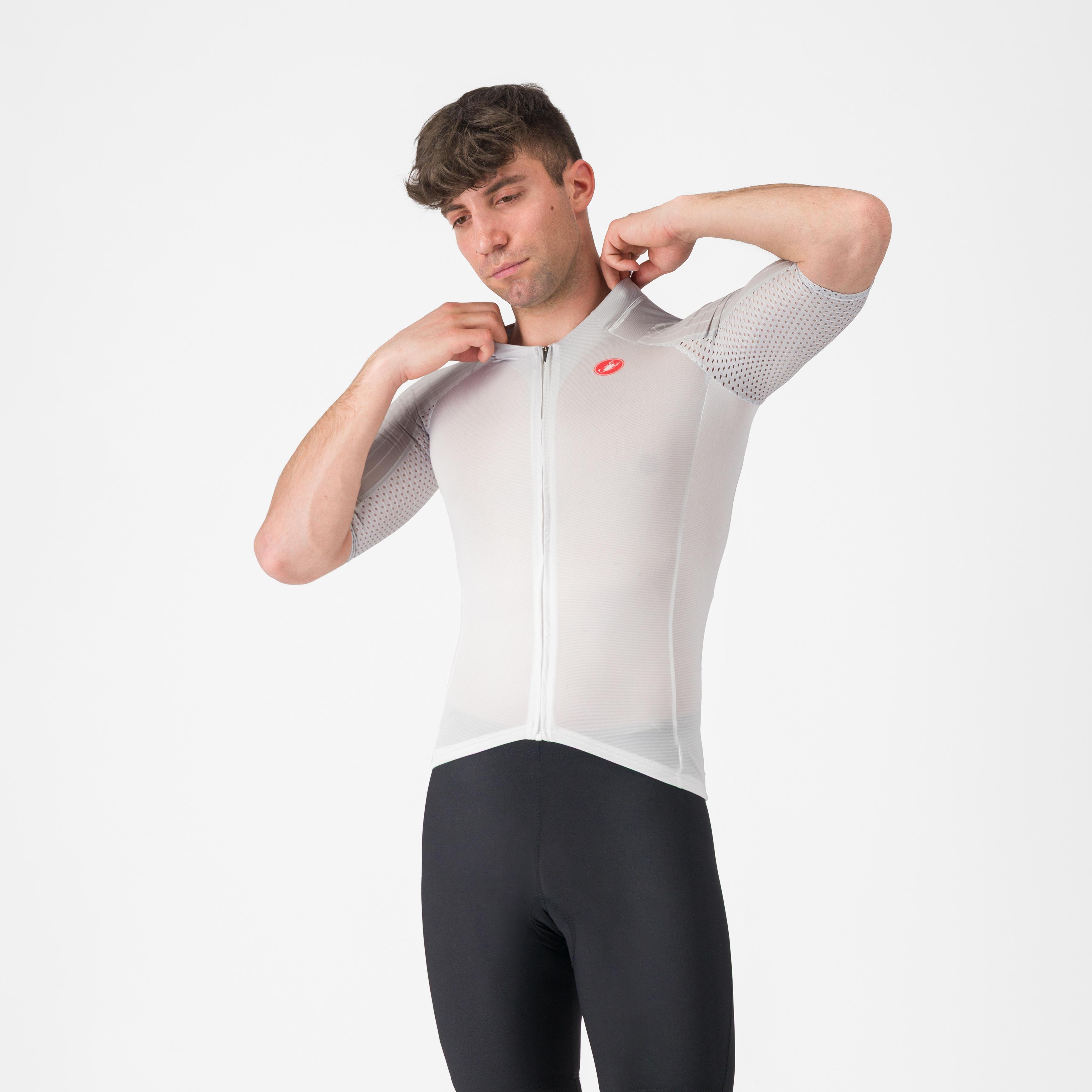 Free speed 3 race top - white/silver gray - castelli