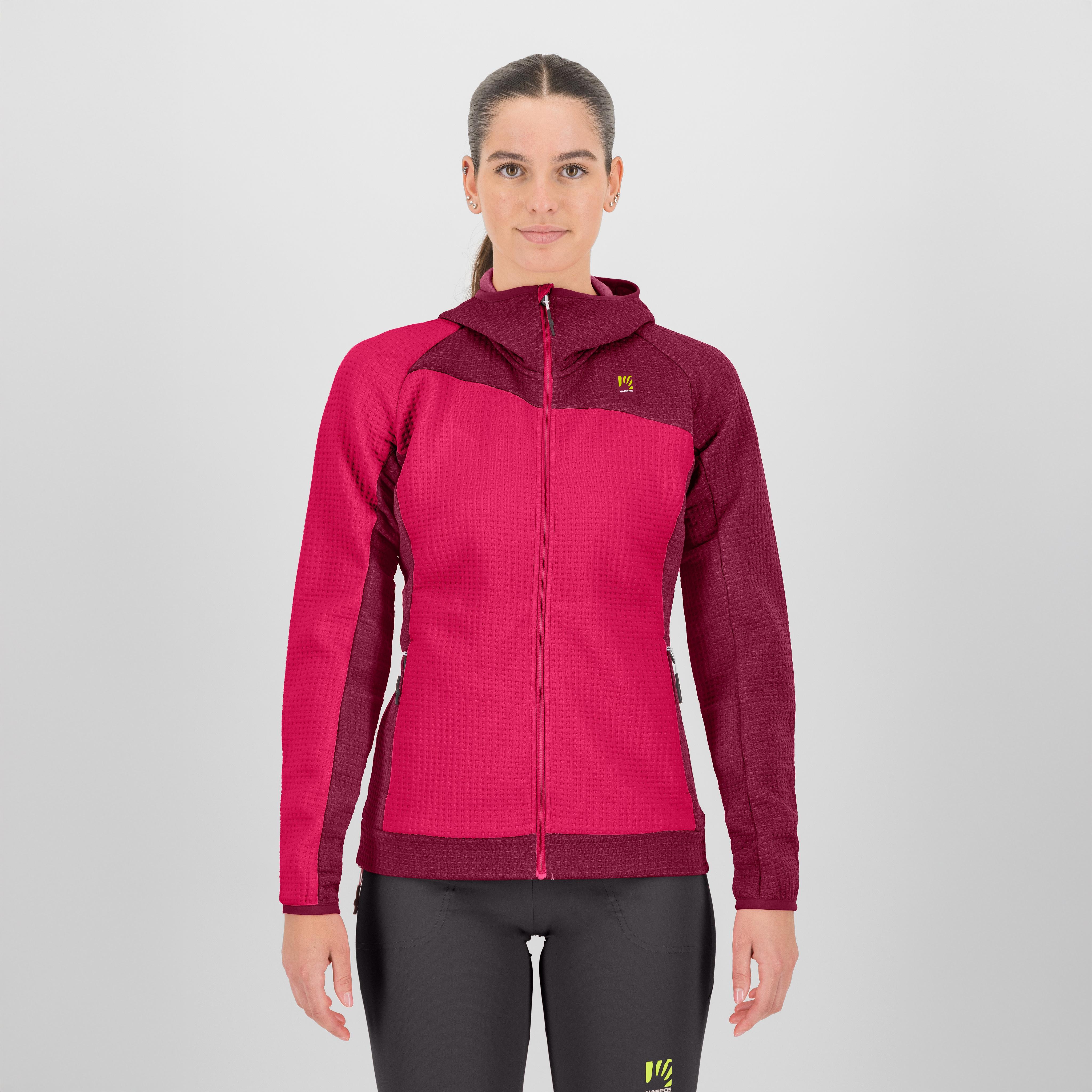 Averau w full-zip hoodie fleece - virtual pink/beet red - karpos