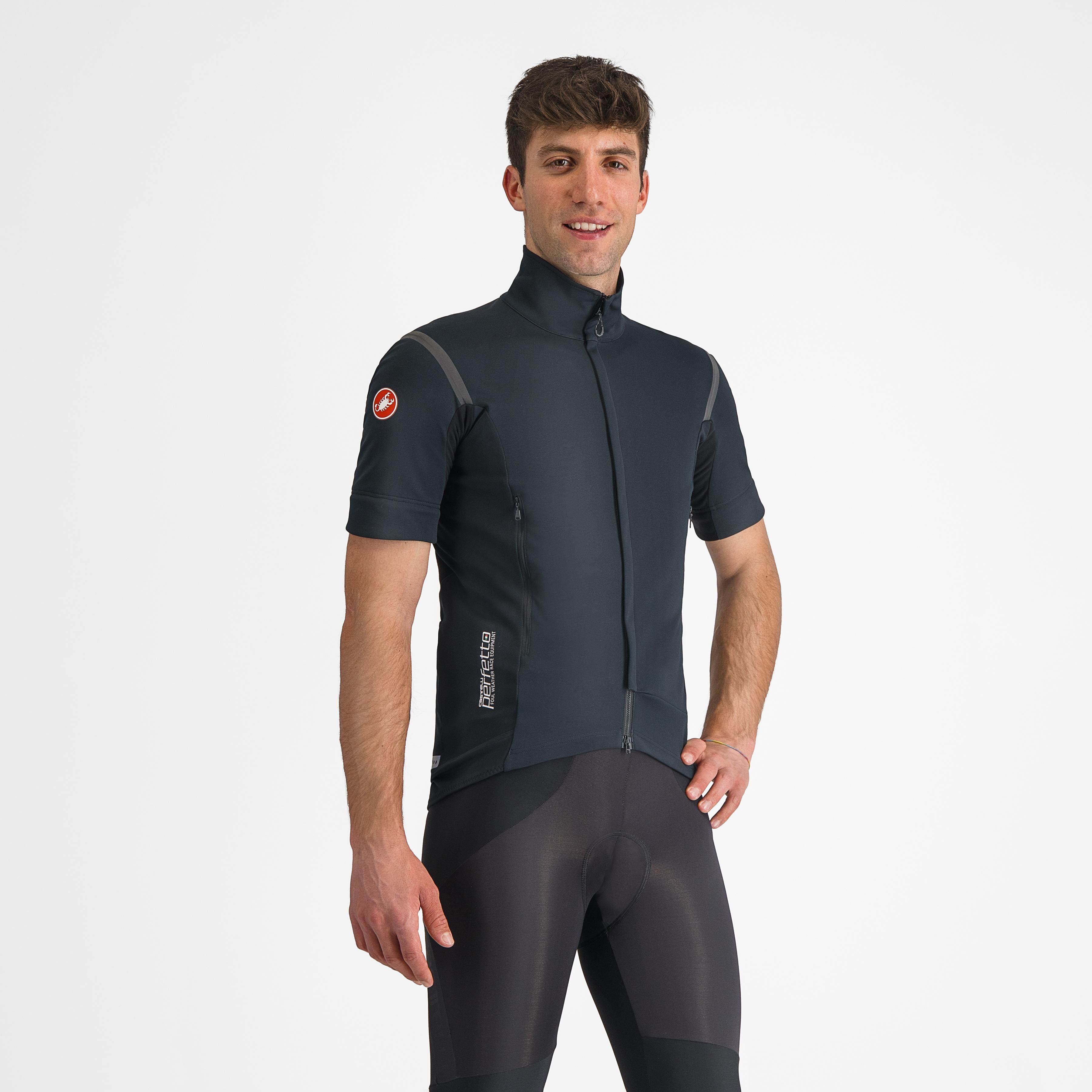 Perfetto ros 2 convertible jacket - light black/black reflex - castelli