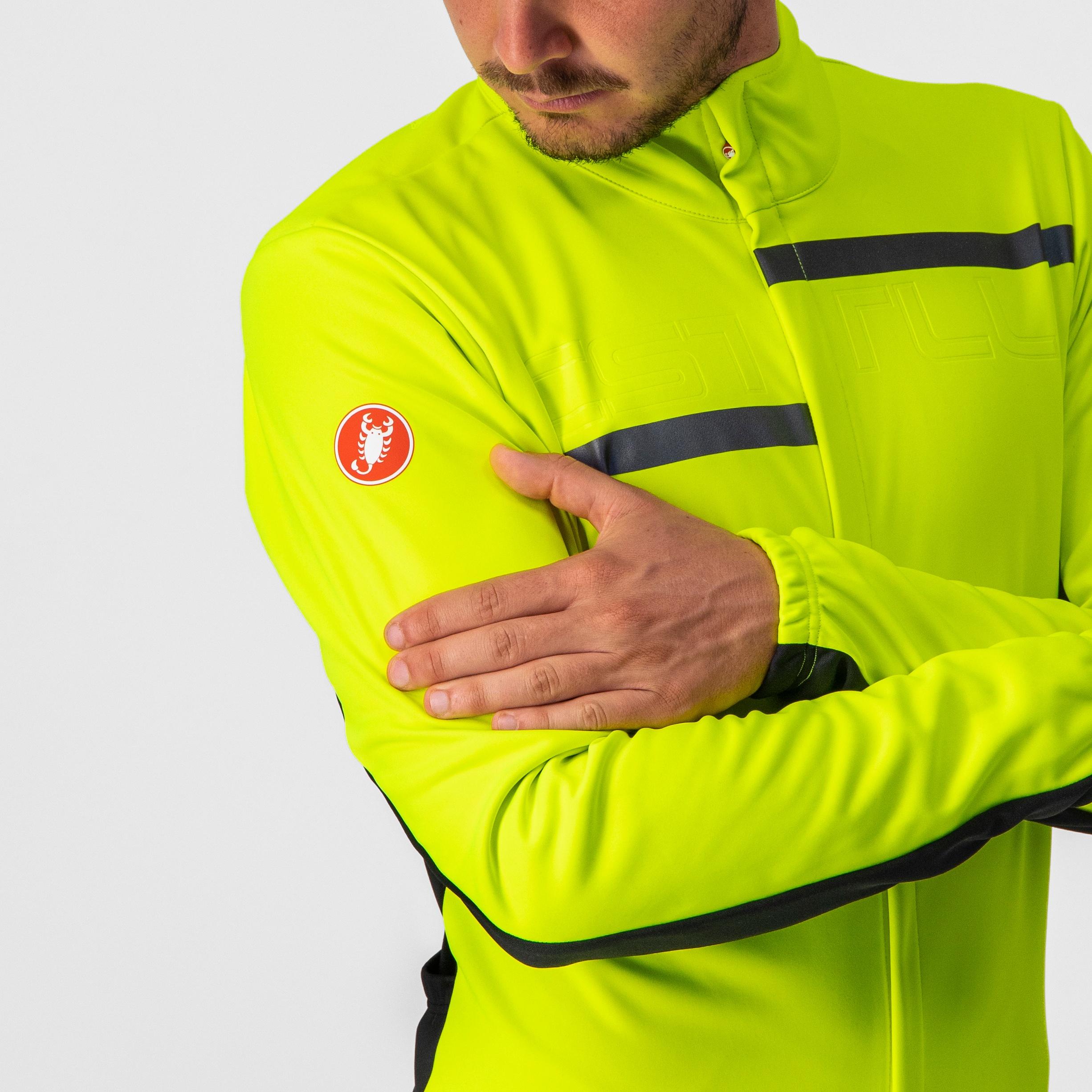 Transition 2 jacket - yellow fluo/black-black reflex - castelli